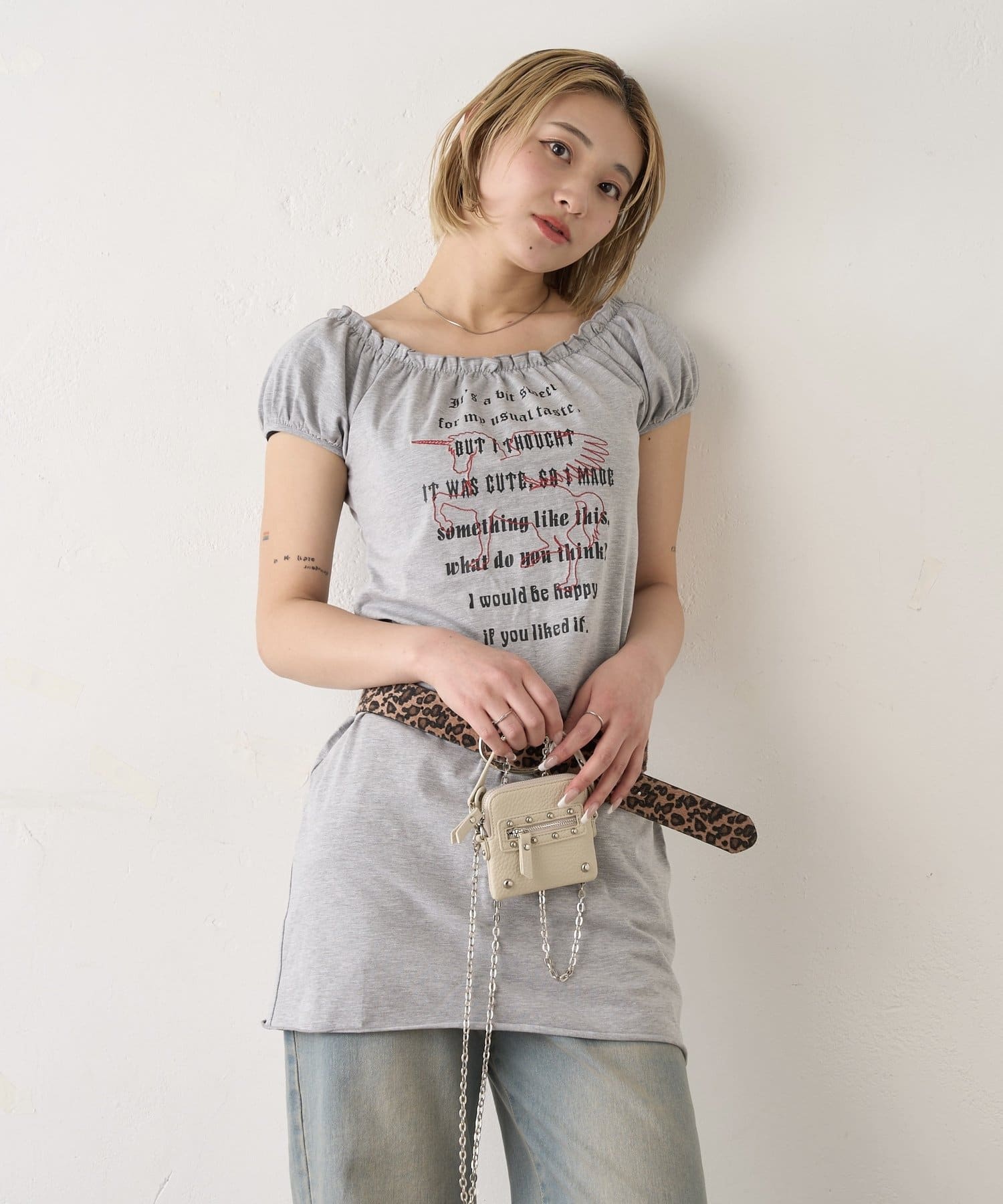 OUTLET(アウトレット) 【WHO'S WHO gallery】ユニコーンオフショルワンピース