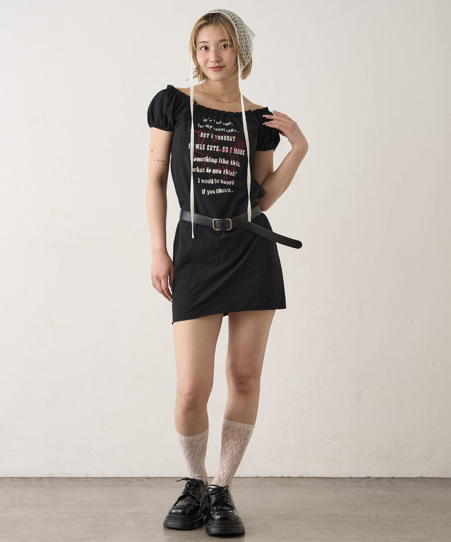 OUTLET(アウトレット) 【WHO'S WHO gallery】ユニコーンオフショルワンピース