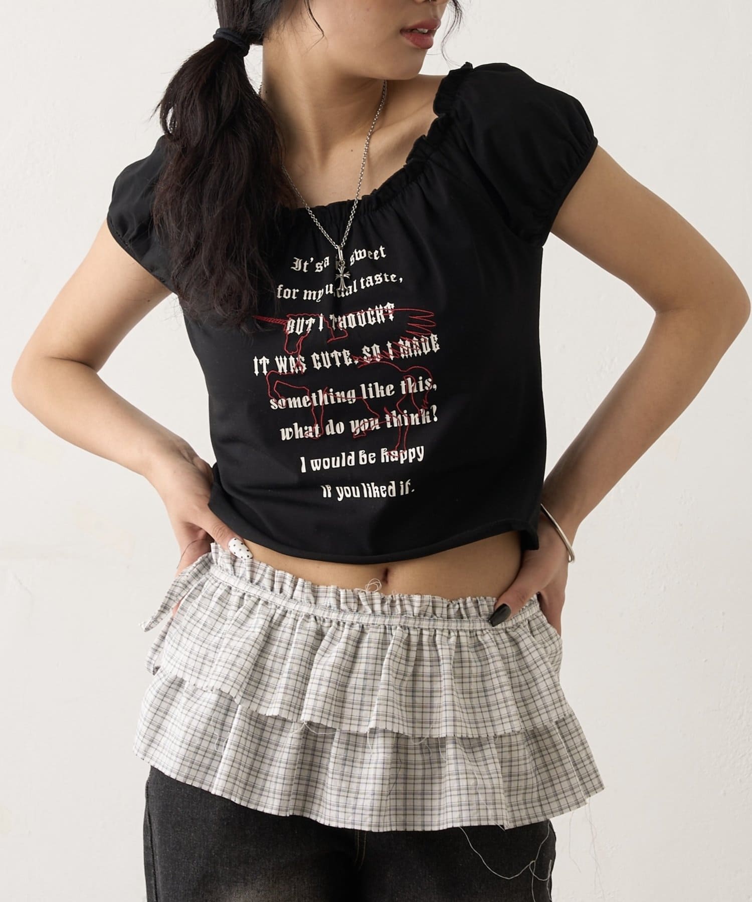 OUTLET(アウトレット) 【WHO'S WHO gallery】ユニコーンオフショルTEE