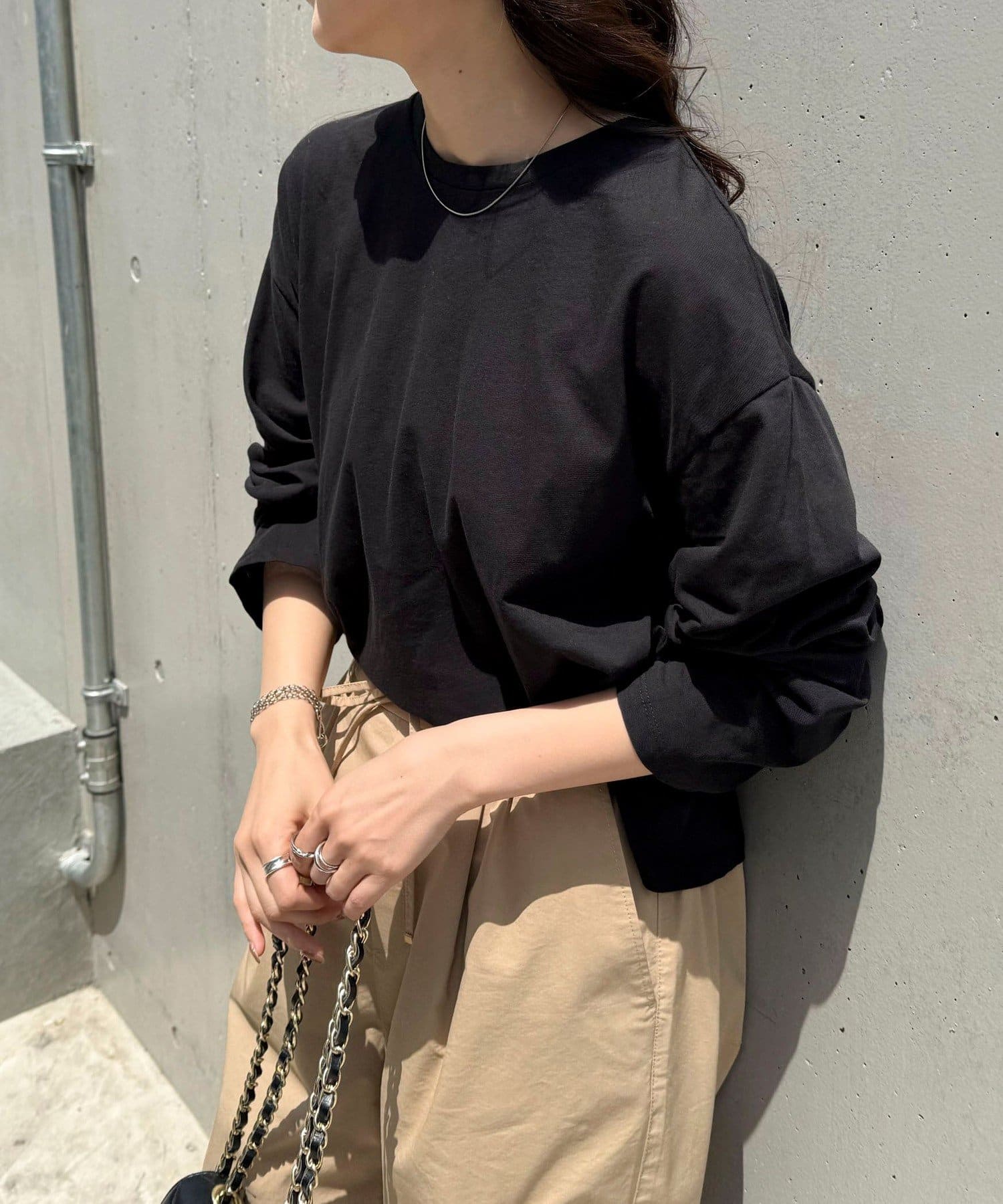 FREDY & GLOSTER(フレディ アンド グロスター) クロップドシアーロンTシャツ