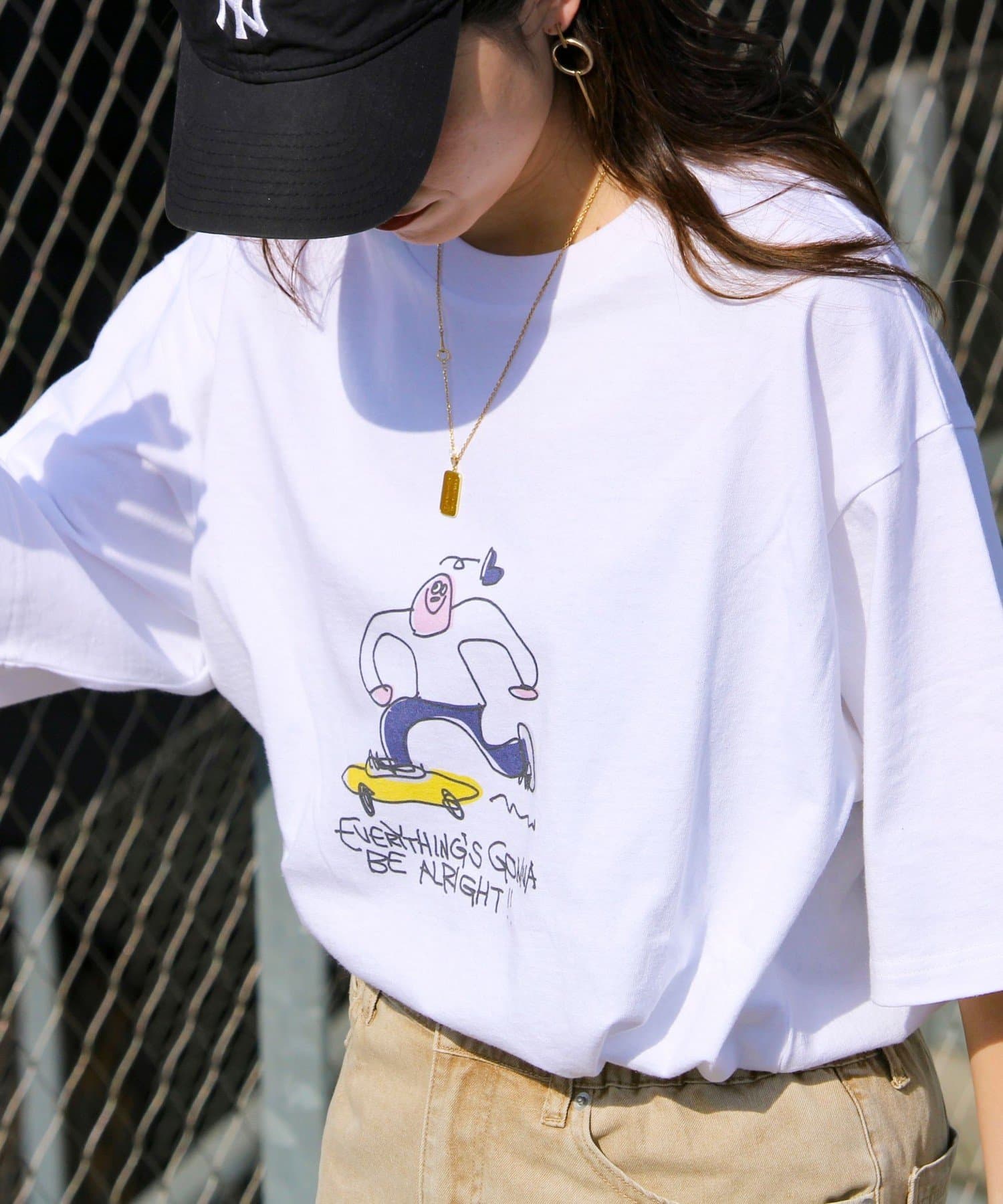 FREDY & GLOSTER(フレディ アンド グロスター) イラストレーター【ogwillust/オガワナツミ】 コラボ プリントTシャツ