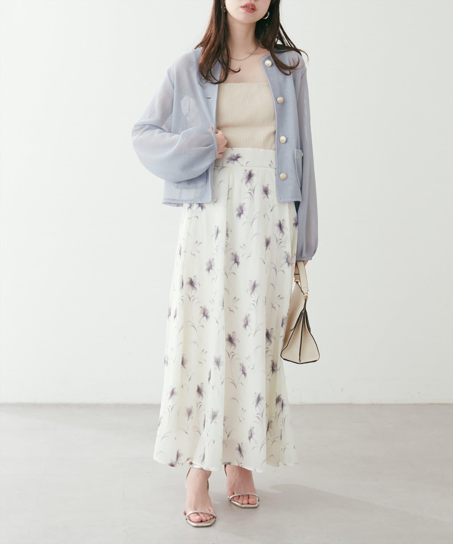 NICE CLAUP / OLIVE des OLIVE OUTLET(ナイスクラップ  / オリーブ デ オリーブ アウトレット) 【natural couture】長さ変えれるフレアスカート