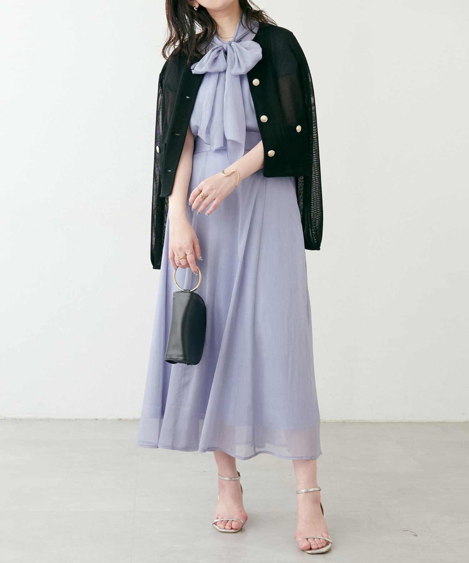 NICE CLAUP / OLIVE des OLIVE OUTLET(ナイスクラップ  / オリーブ デ オリーブ アウトレット) 【natural couture】ラッセルノーカラー羽織ジャケット