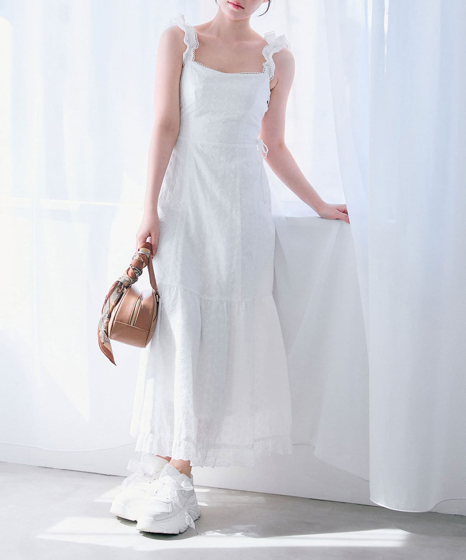 NICE CLAUP / OLIVE des OLIVE OUTLET(ナイスクラップ  / オリーブ デ オリーブ アウトレット) 【OLIVE des OLIVE】サイドレースアップワンピース