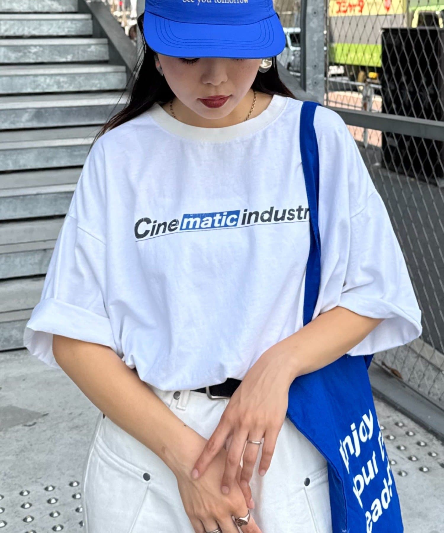 CIAOPANIC TYPY(チャオパニックティピー) 【ユニセックスで着れる】フロストモーションロゴプリントTee