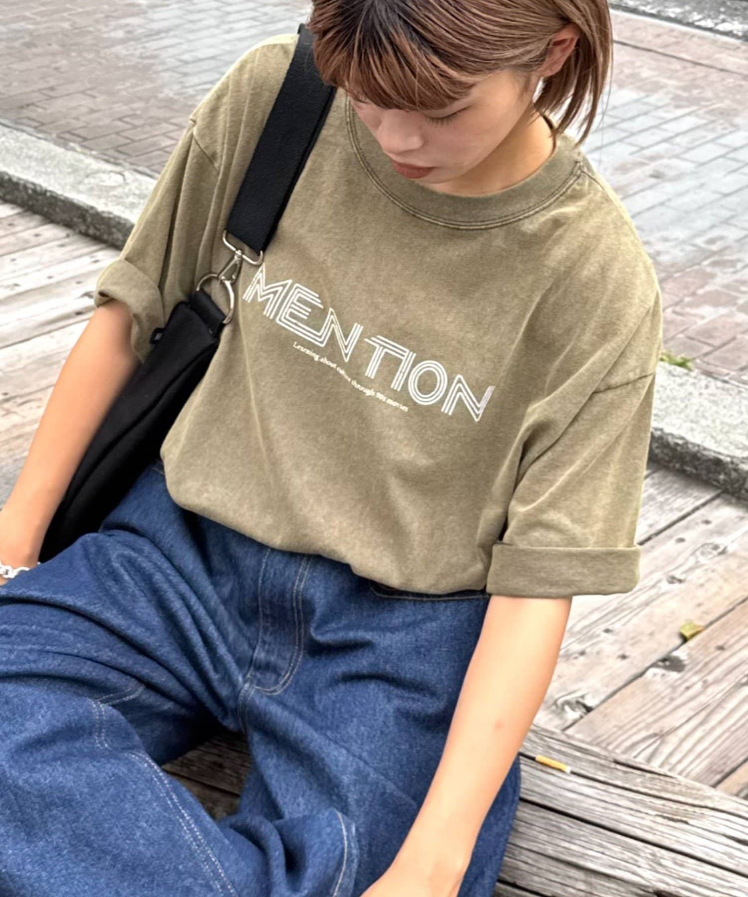CIAOPANIC TYPY(チャオパニックティピー) 【ユニセックスで着れる】フロストモーションロゴプリントTee