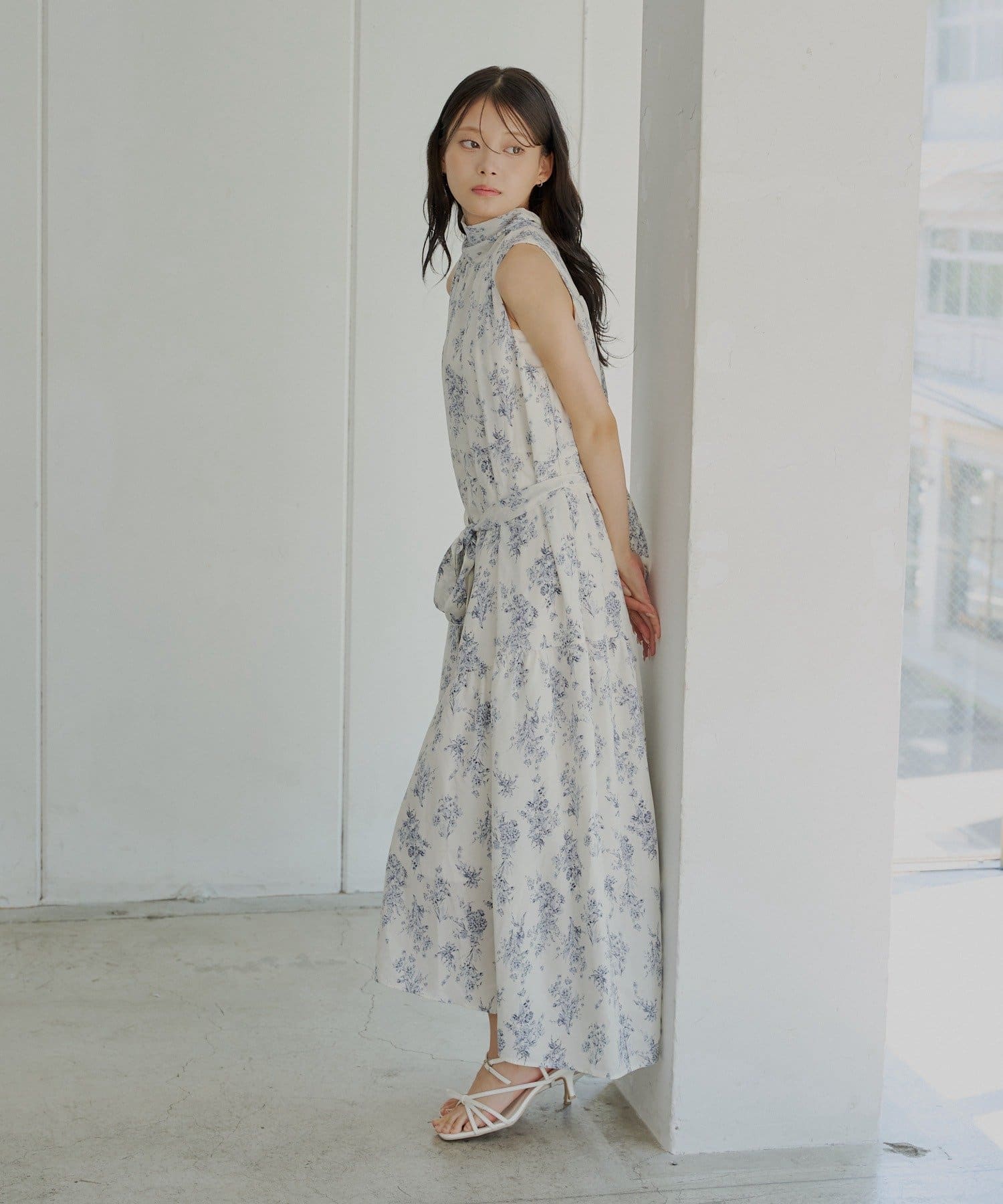 R・F ワンピース ハートとバラ柄 ブルーミングローズ柄ワンピース | レディース服・レディース