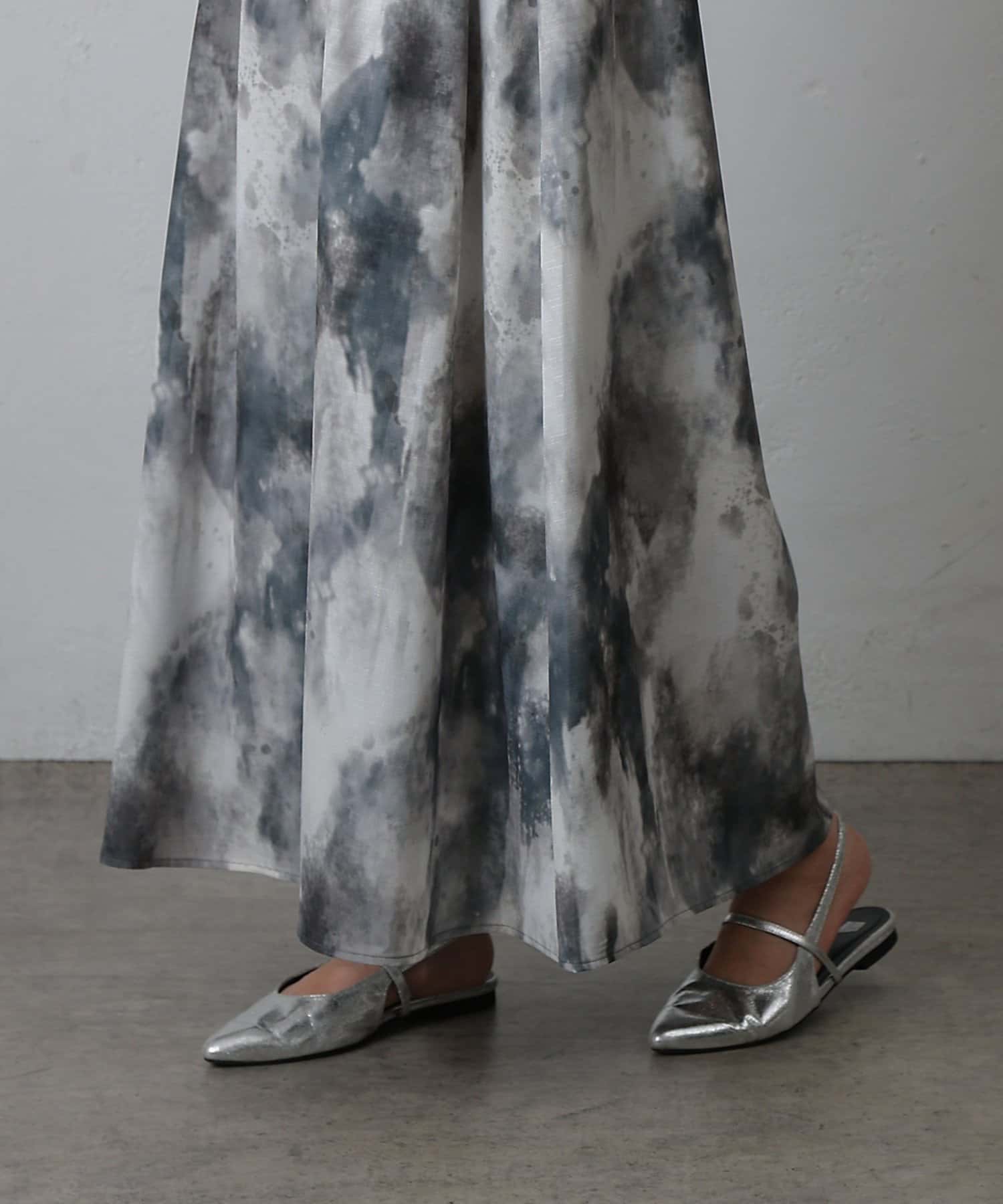 COLONY 2139(コロニー トゥーワンスリーナイン) 水彩柄フレアスカート