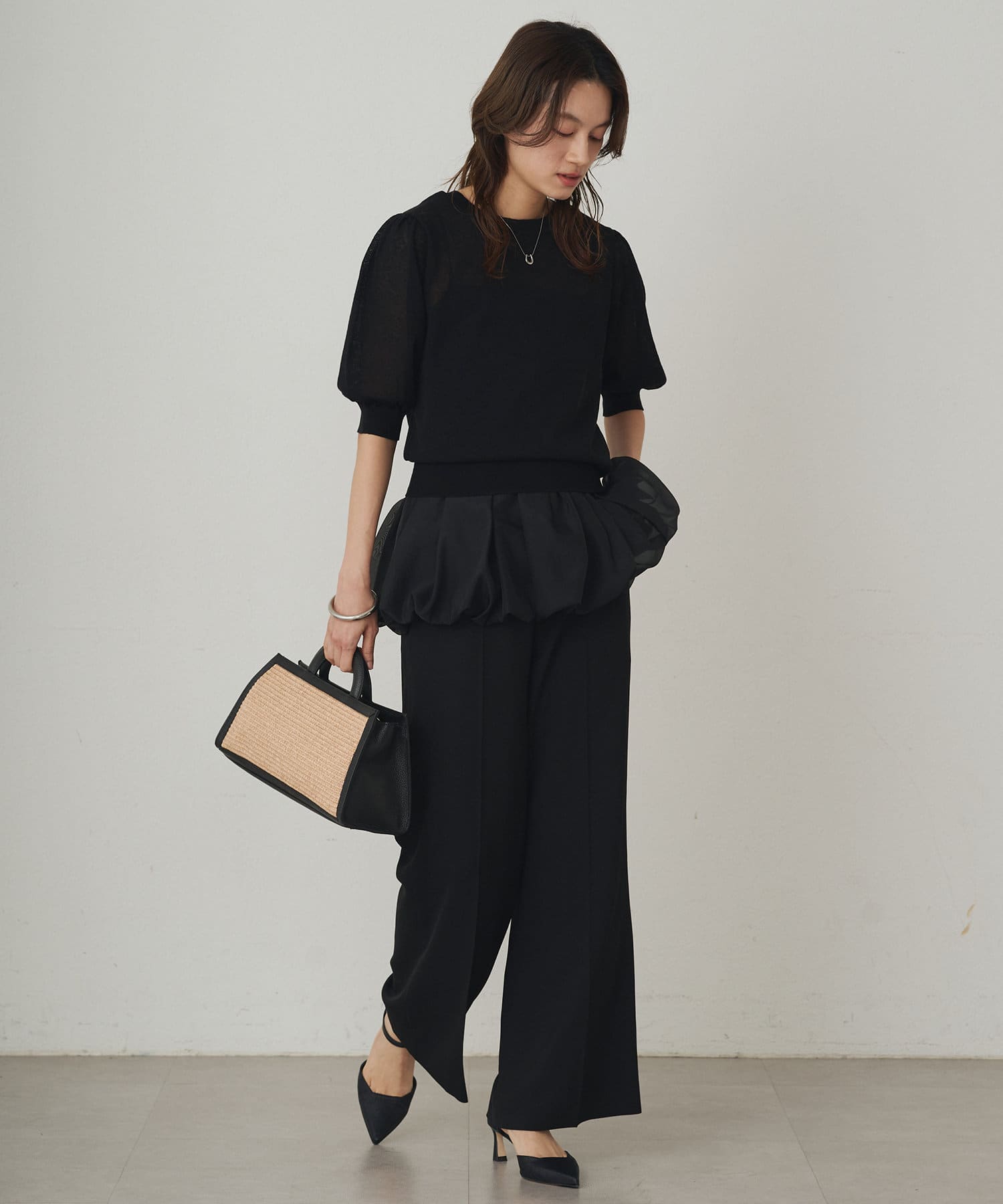 【Loungedress】ラウンジドレス バルーンキャミ (ブラック) バルーンインナーキャミ | LOUNGEDRESS(ラウンジドレス