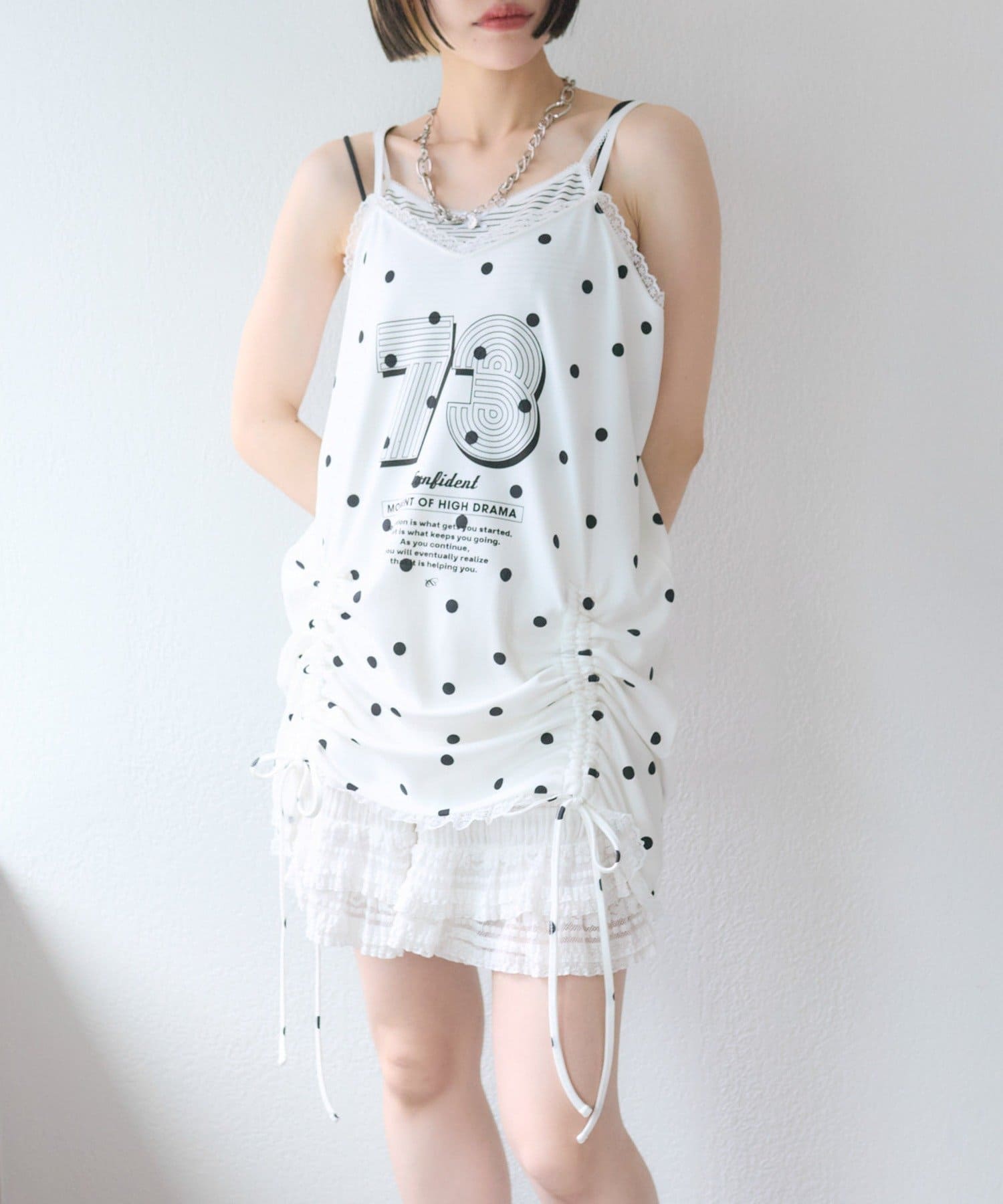 ドットロゴキャミワンピース | w closet(ダブルクローゼット