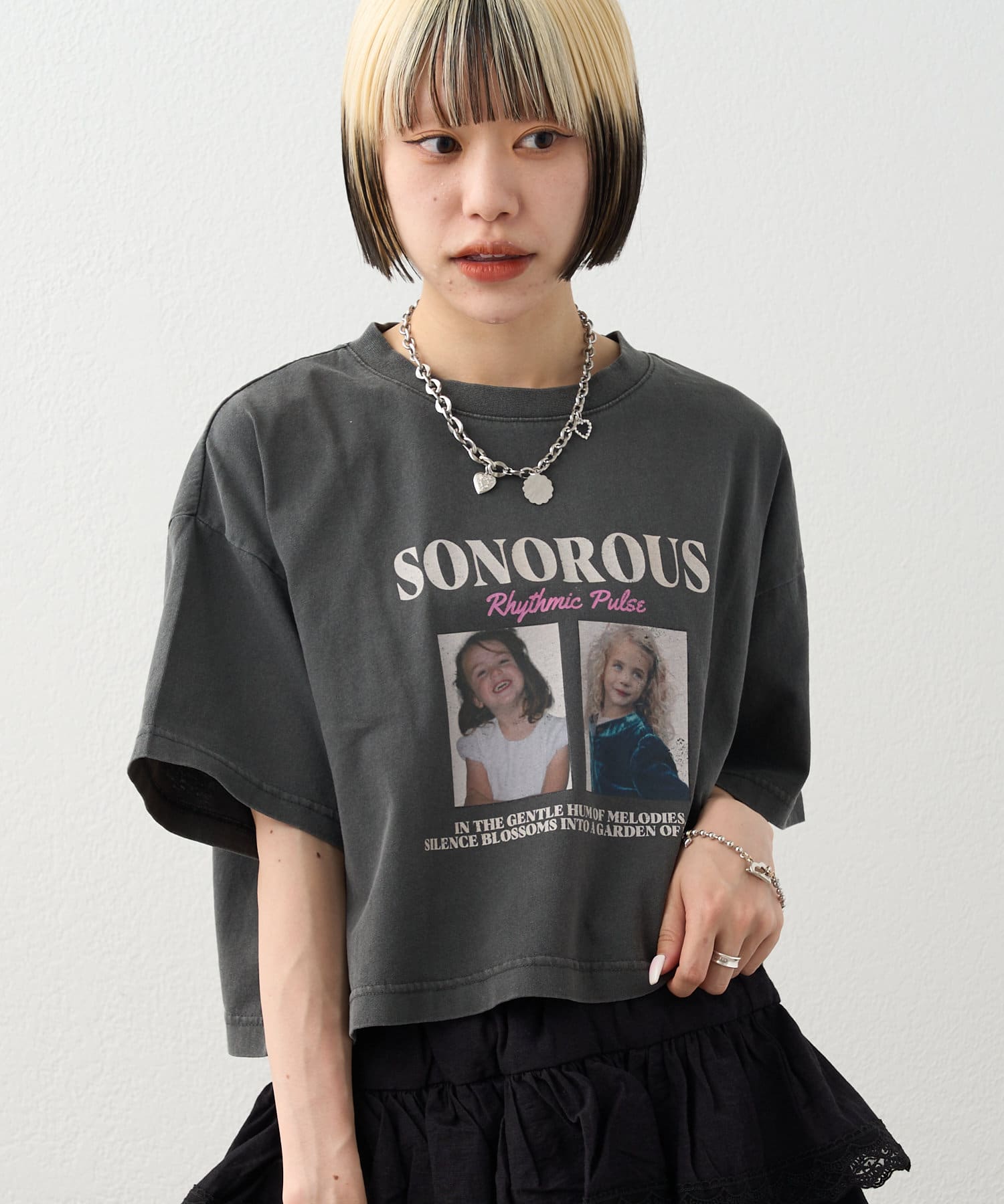 w closet(ダブルクローゼット) 【4色展開/3デザイン】ピグメントアソートTee