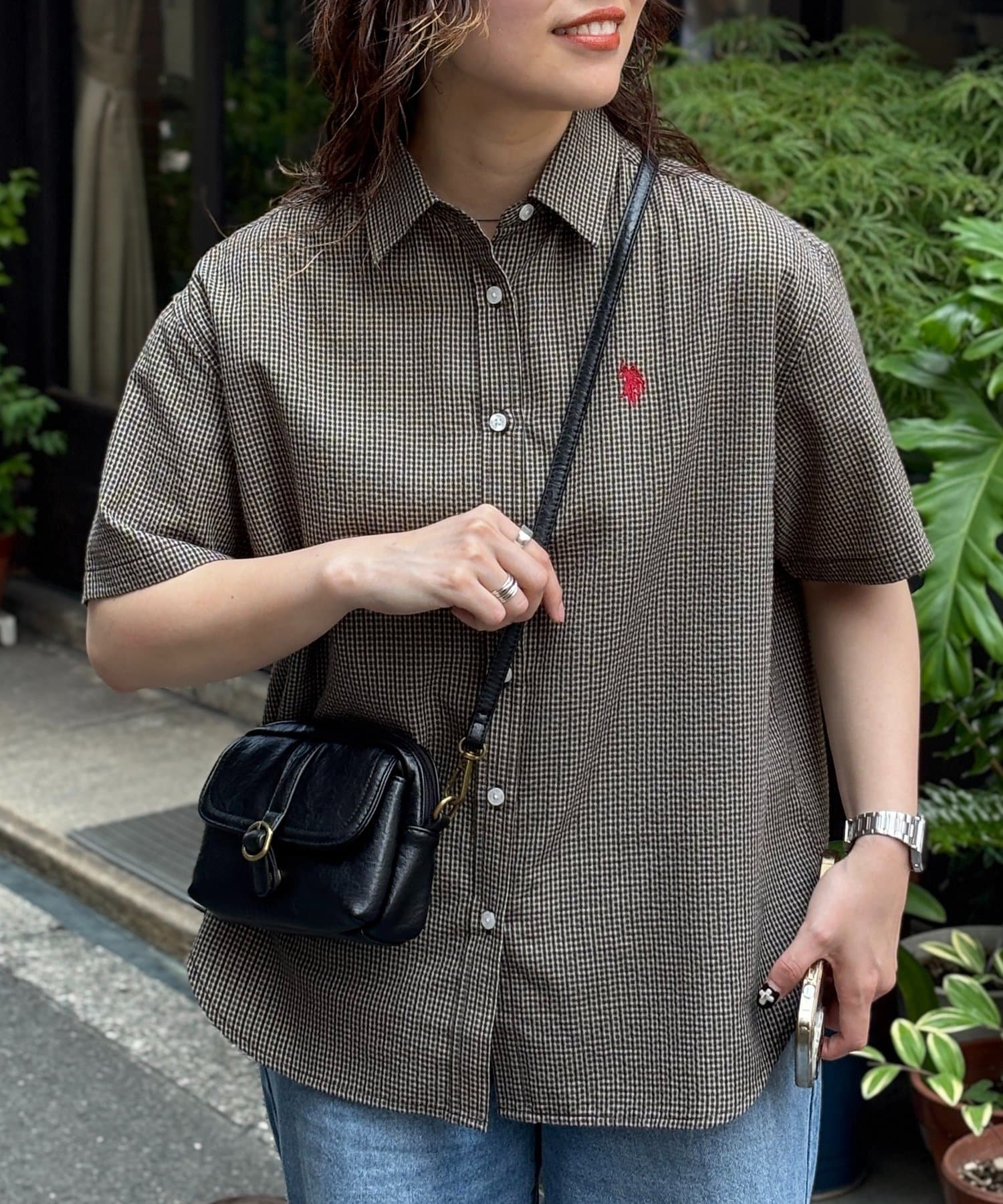 CPCM(シーピーシーエム) 【U.S. POLO ASSN.】シアサッカー半袖シャツ