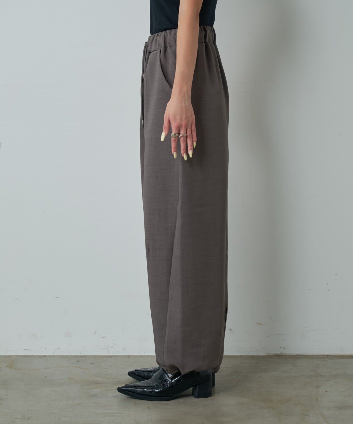 -goocy-(グーシー) 麻ライクバレルレッグパンツ