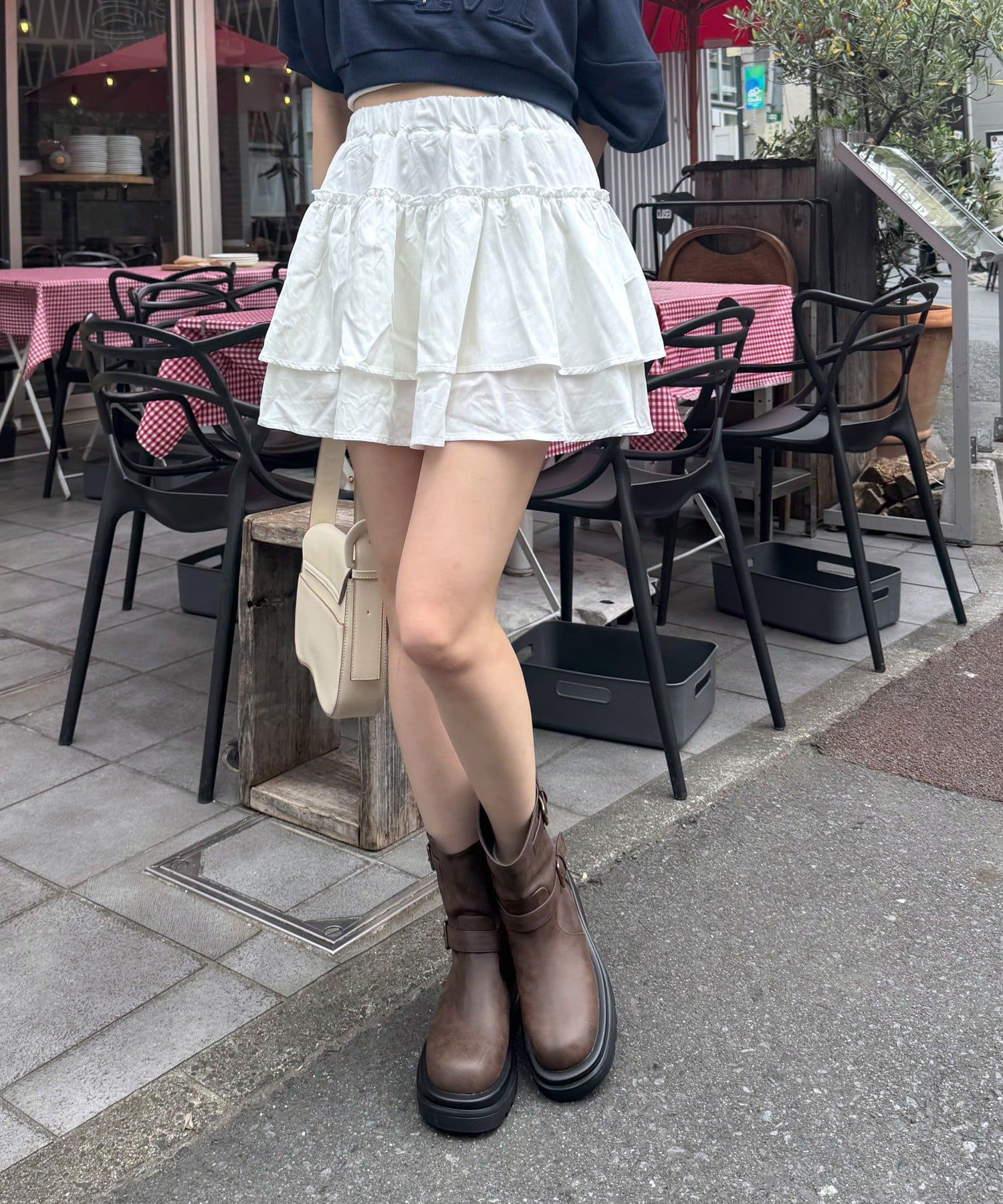 mline(エムライン) [mline]ティアードフリルスカート