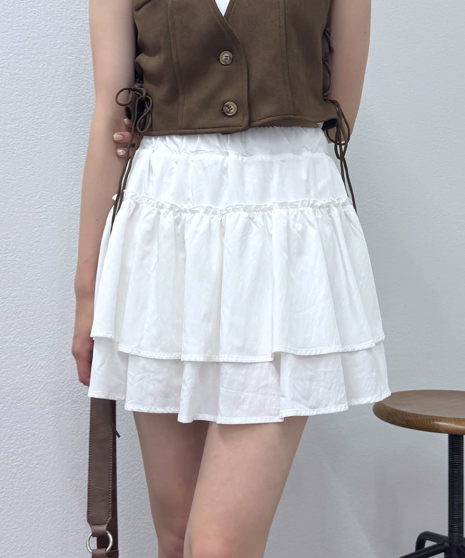 ティアードフリルスカート　サイズ1 ティアードフリルミニスカート – pium