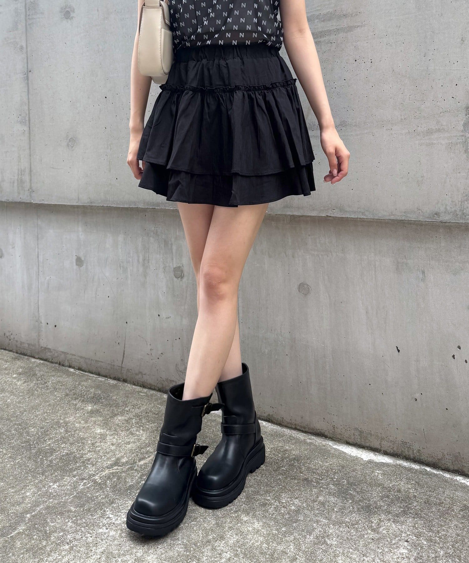 mline(エムライン) [mline]ティアードフリルスカート