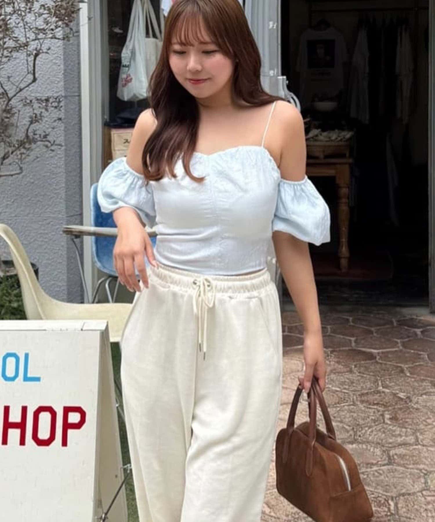 NICE CLAUP / OLIVE des OLIVE OUTLET(ナイスクラップ  / オリーブ デ オリーブ アウトレット) 【RMAF】2WAYオフショルブラウス