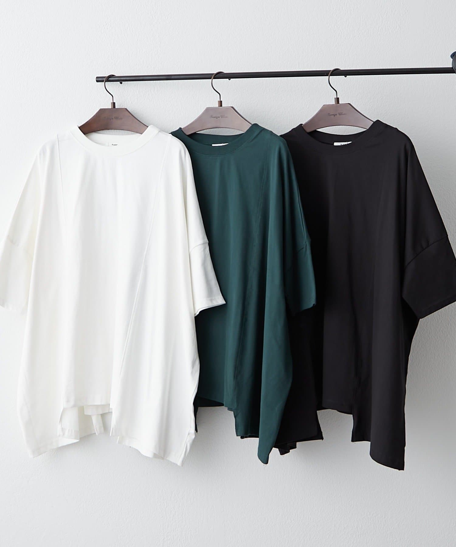 NICE CLAUP / OLIVE des OLIVE OUTLET(ナイスクラップ  / オリーブ デ オリーブ アウトレット) 【NAO】切替BIGTシャツ