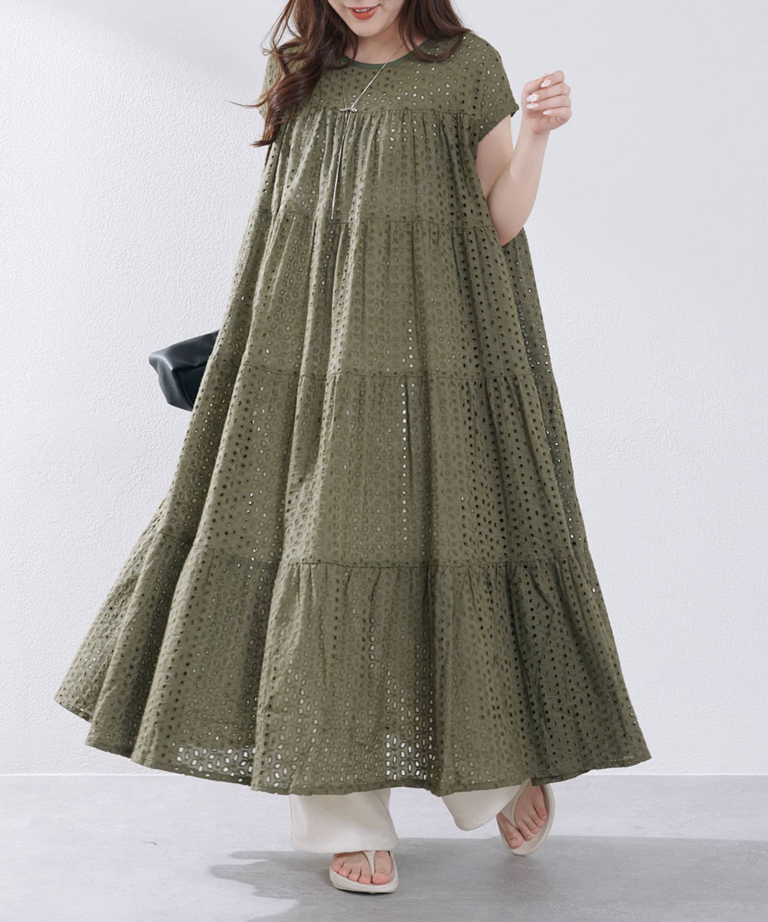 Remind me and forever(リマインドミーアンドフォーエバー) 【インド綿100%】キャンブリック&シフリワンピース