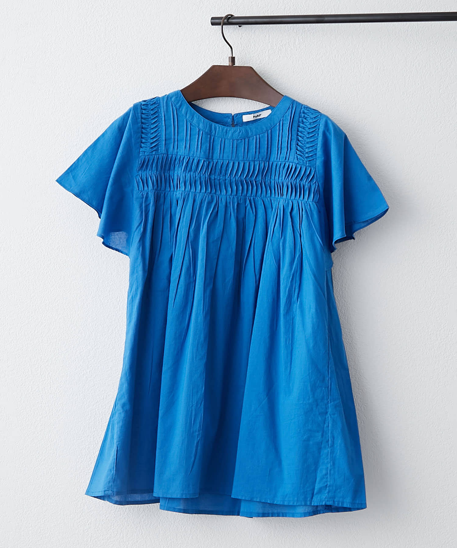 Remind me and forever(リマインドミーアンドフォーエバー) 【NAO】インド綿100%ピンタック袖フレアーブラウス