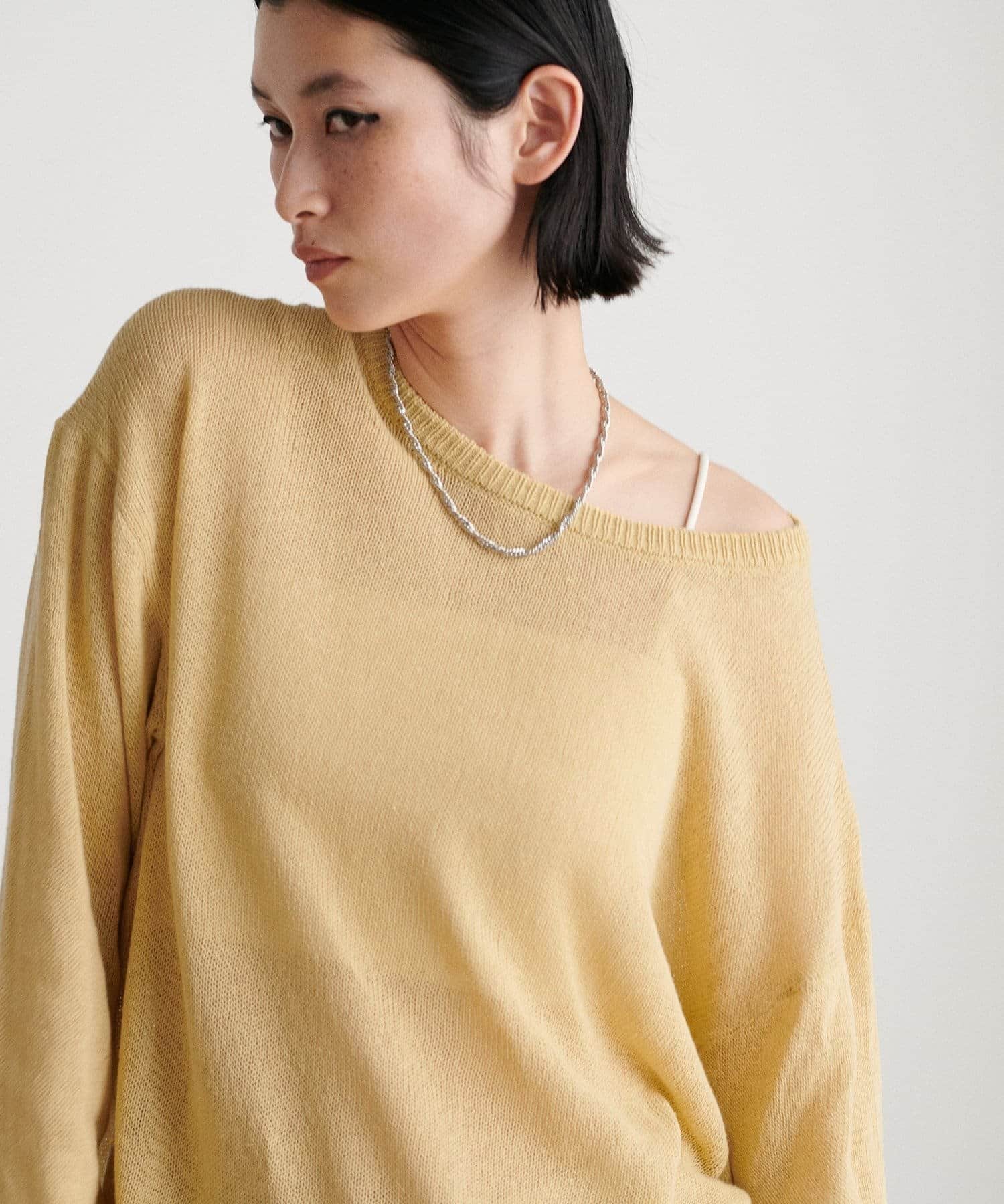 NICE CLAUP / OLIVE des OLIVE OUTLET(ナイスクラップ  / オリーブ デ オリーブ アウトレット) 【LARUTA】綿麻シアーニット