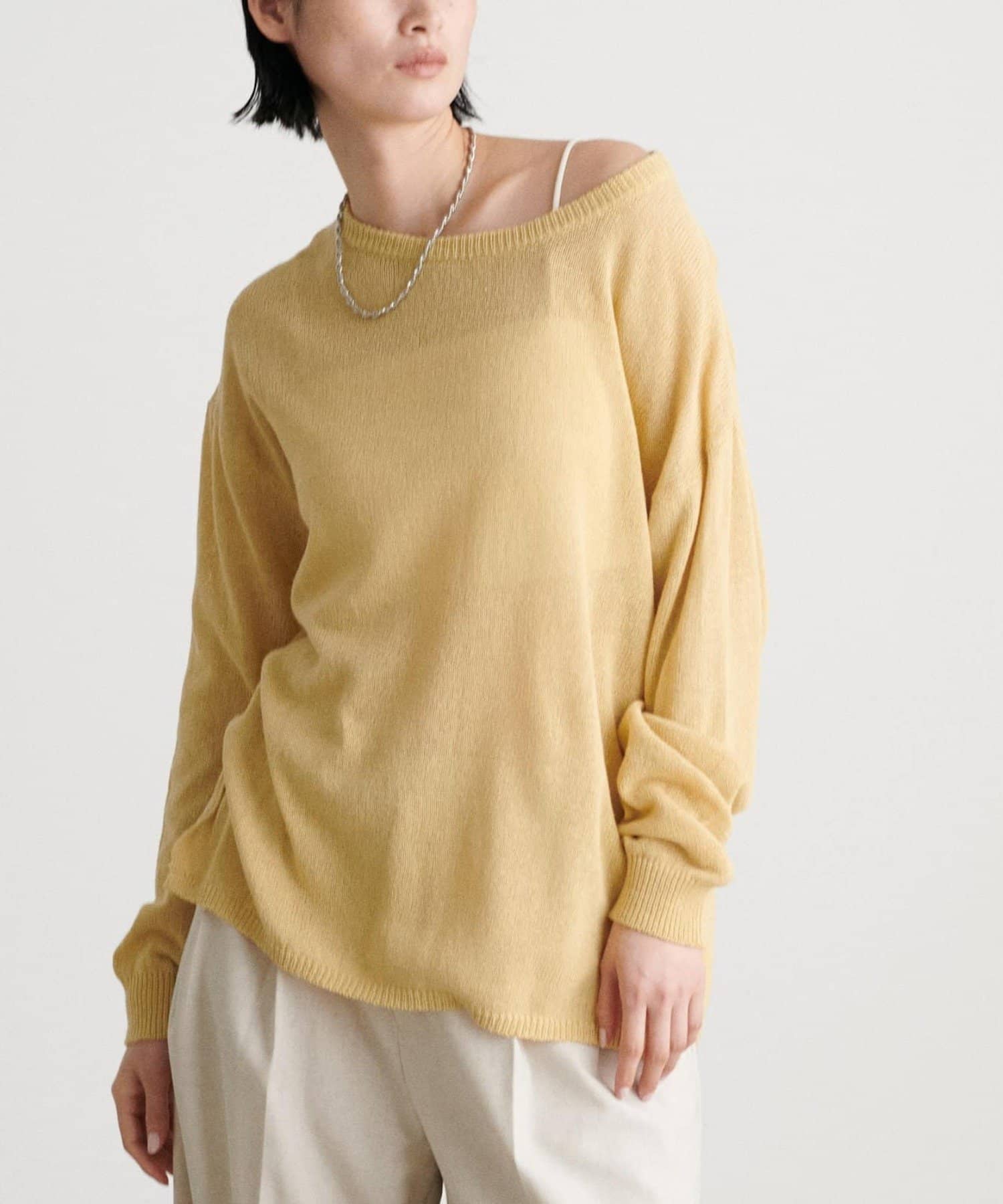 NICE CLAUP / OLIVE des OLIVE OUTLET(ナイスクラップ  / オリーブ デ オリーブ アウトレット) 【LARUTA】綿麻シアーニット