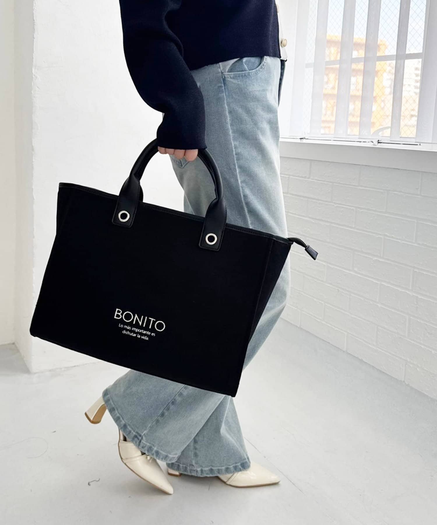 NICE CLAUP / OLIVE des OLIVE OUTLET(ナイスクラップ  / オリーブ デ オリーブ アウトレット) 【one after another】トリミングロゴトート