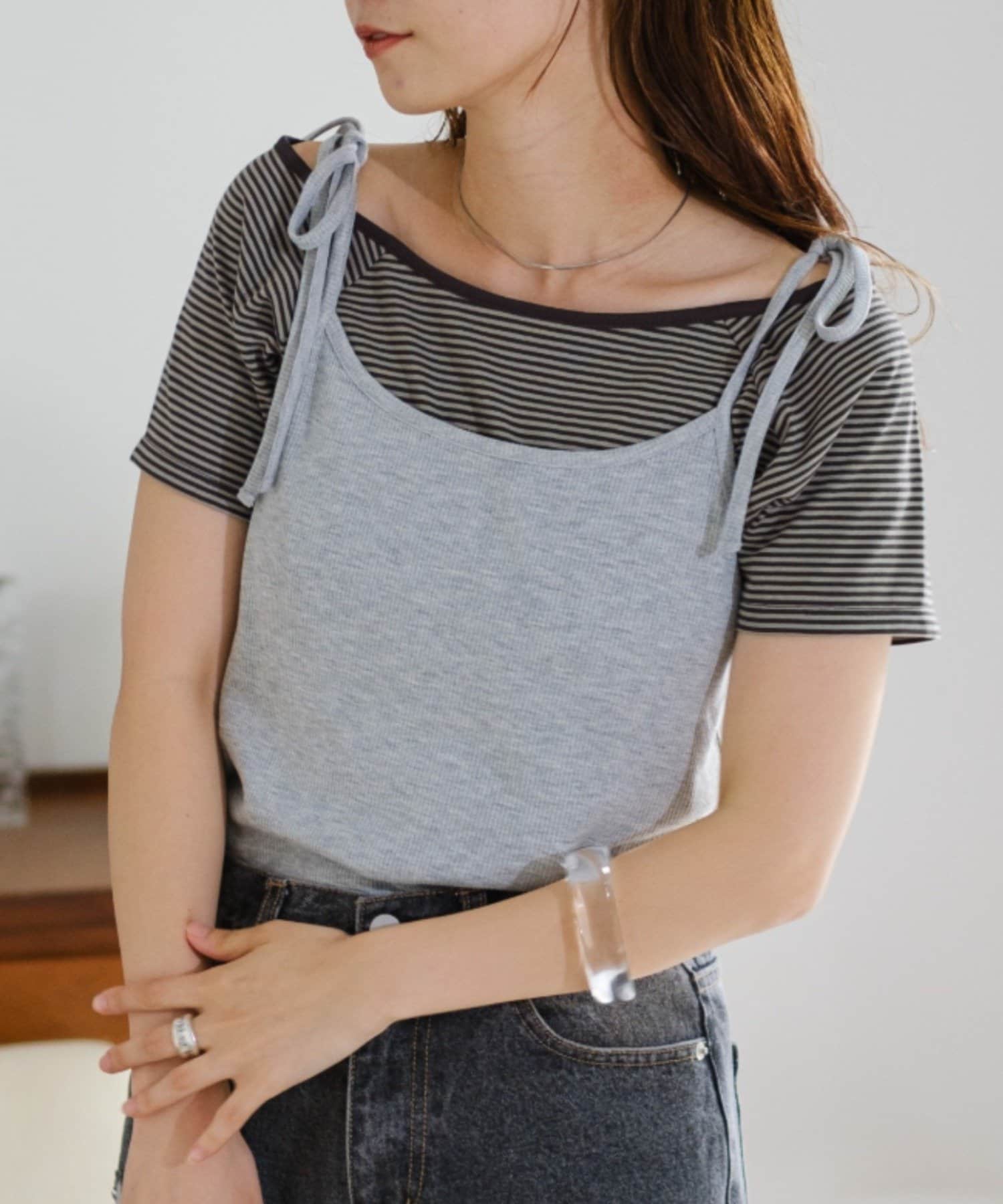 セットアイテム】ボーダーTEE×キャミSET | Kastane(カスタネ