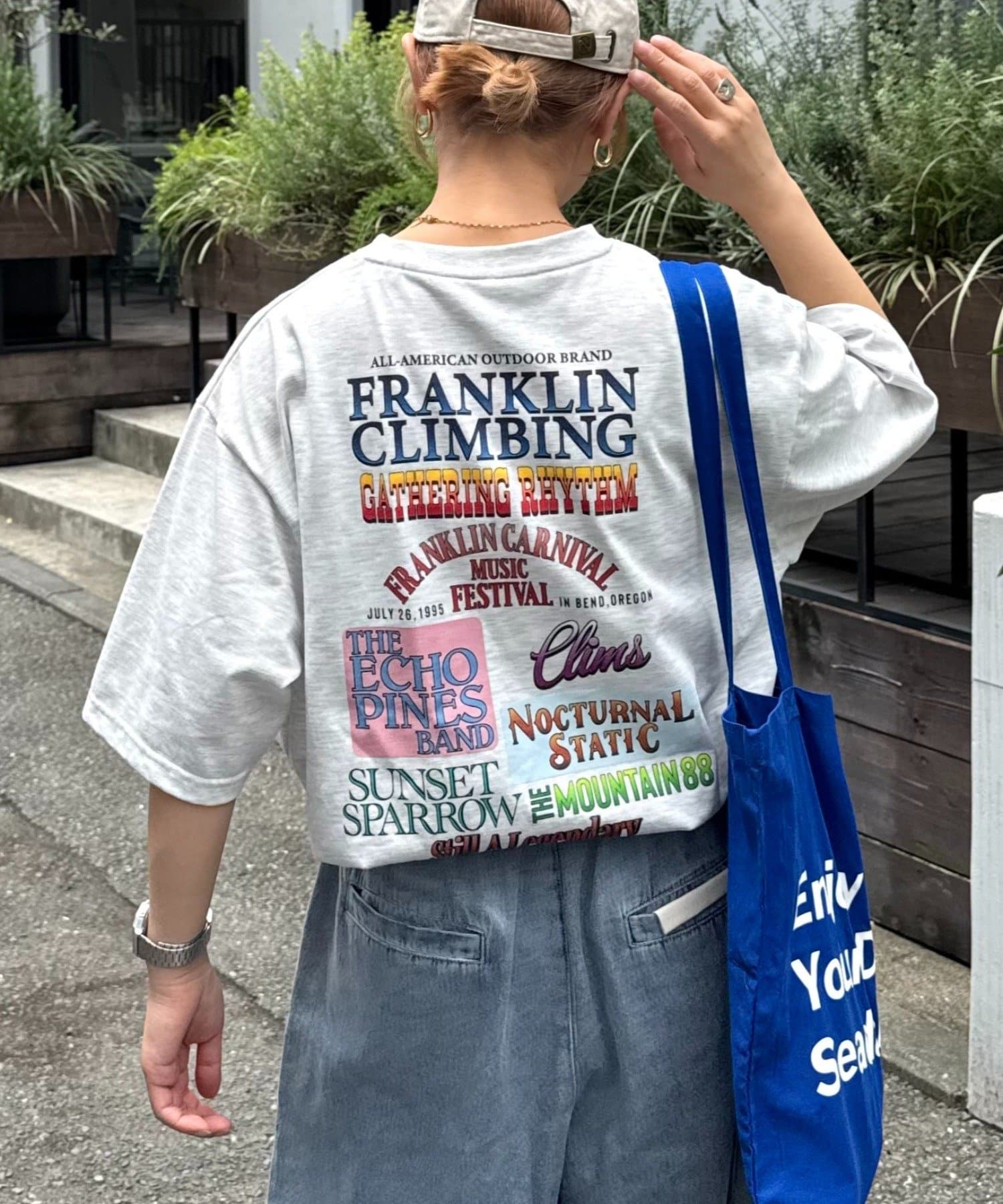 CIAOPANIC TYPY(チャオパニックティピー) 【Franklin Climbing】 バックプリントフェスロゴTEE　多色柄