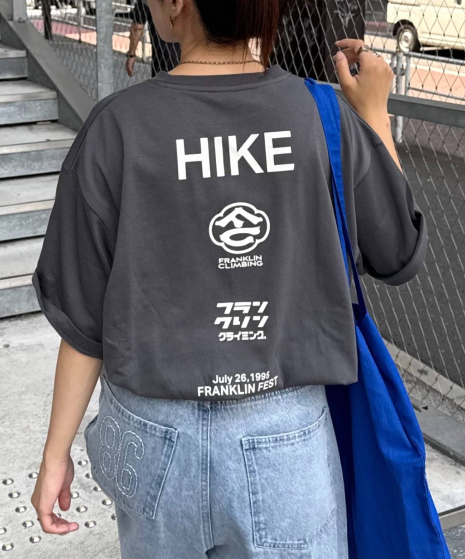CIAOPANIC TYPY(チャオパニックティピー) 【Franklin Climbing】 HIKE 和洋ロゴTEE