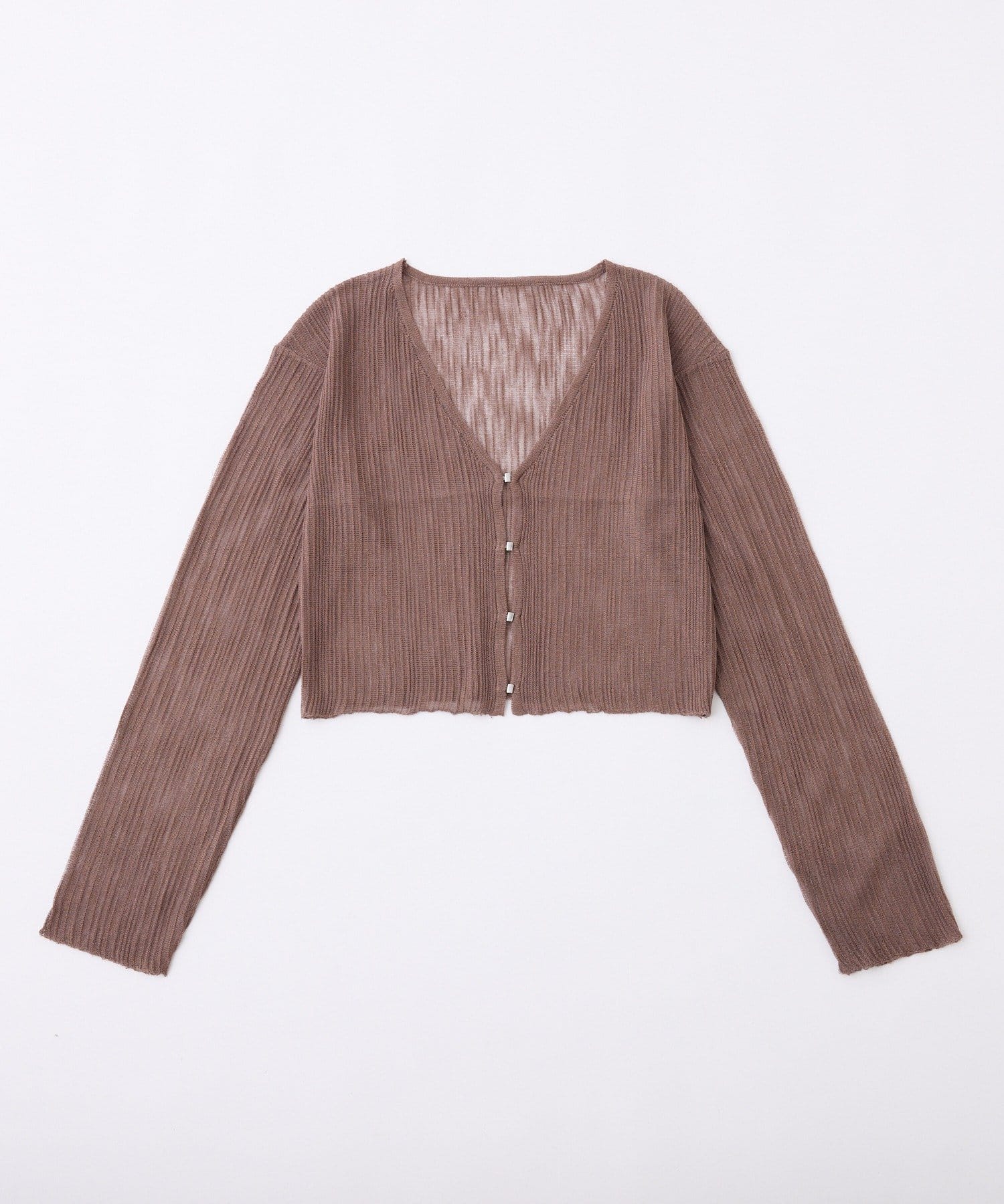 one after another NICE CLAUP(ワンアフターアナザー ナイスクラップ) ホック付きシアーカーデ