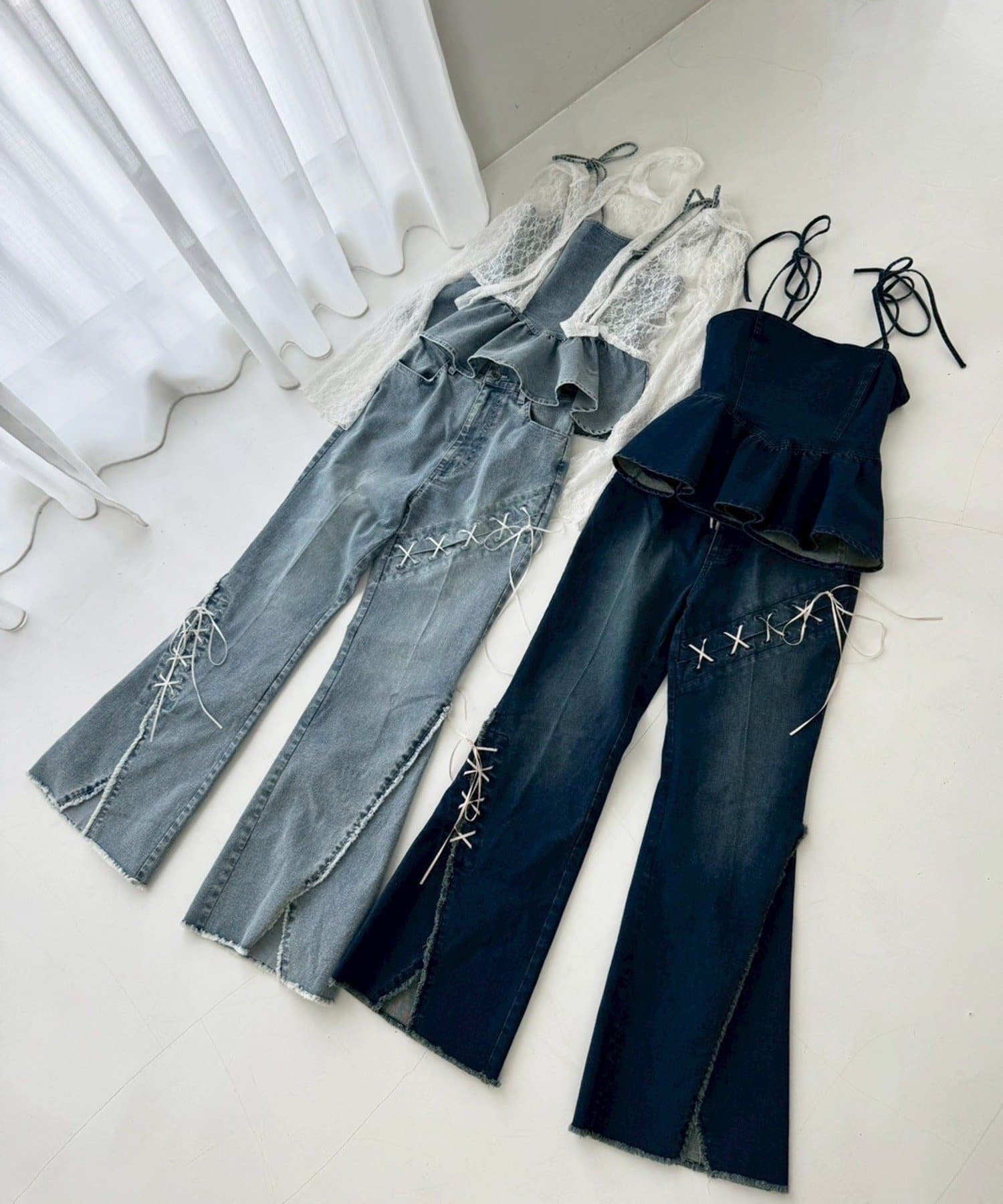 one after another NICE CLAUP(ワンアフターアナザー ナイスクラップ) 【お揃いcollection】デニムビスチェ