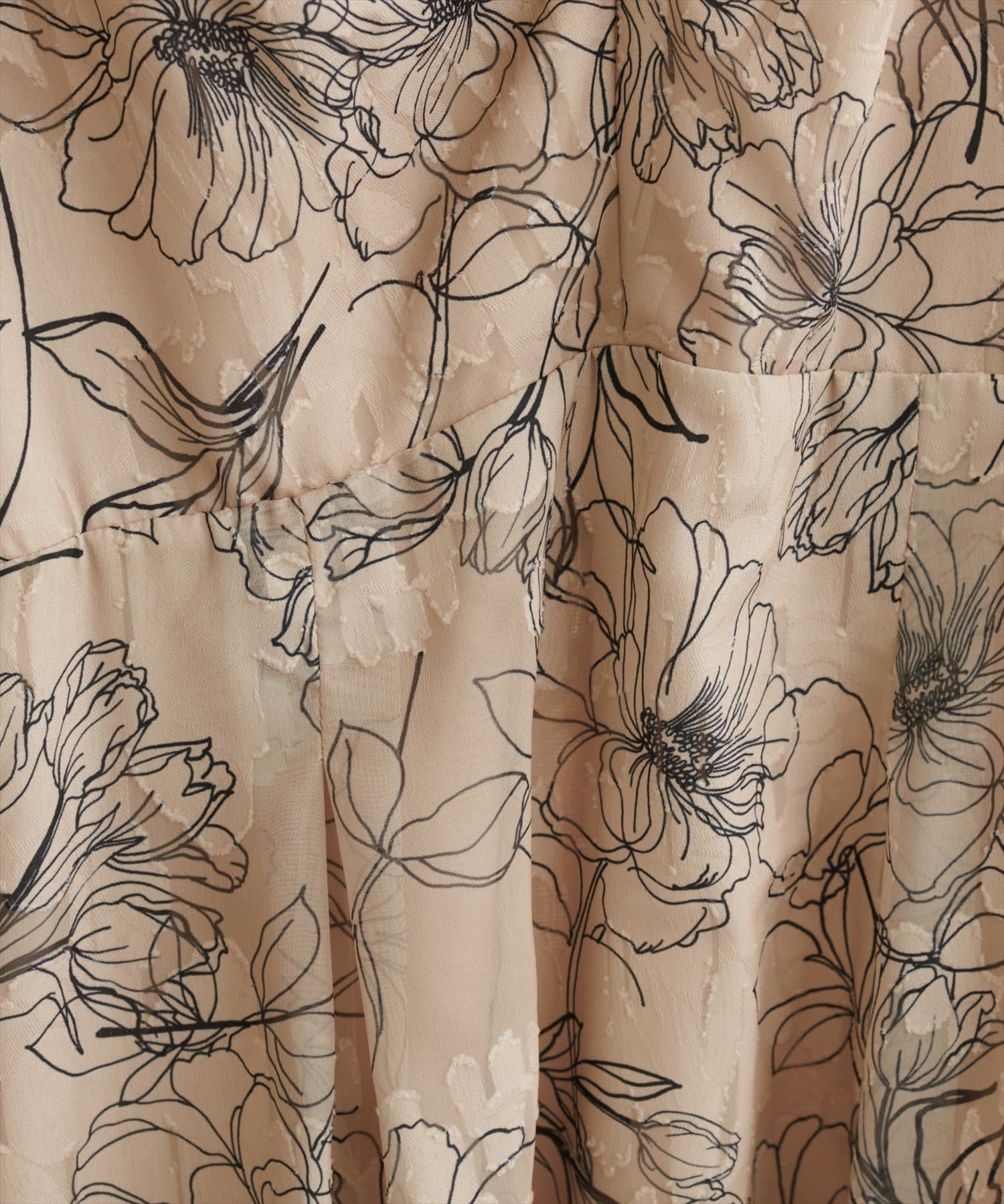 NICE CLAUP / OLIVE des OLIVE OUTLET(ナイスクラップ  / オリーブ デ オリーブ アウトレット) 【natural couture】線画ジャガードワンピース