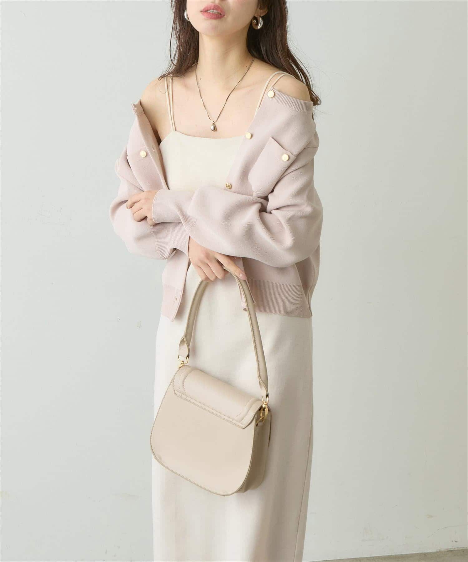 NICE CLAUP / OLIVE des OLIVE OUTLET(ナイスクラップ  / オリーブ デ オリーブ アウトレット) 【natural couturカップ付きカットソーキャミワンピース