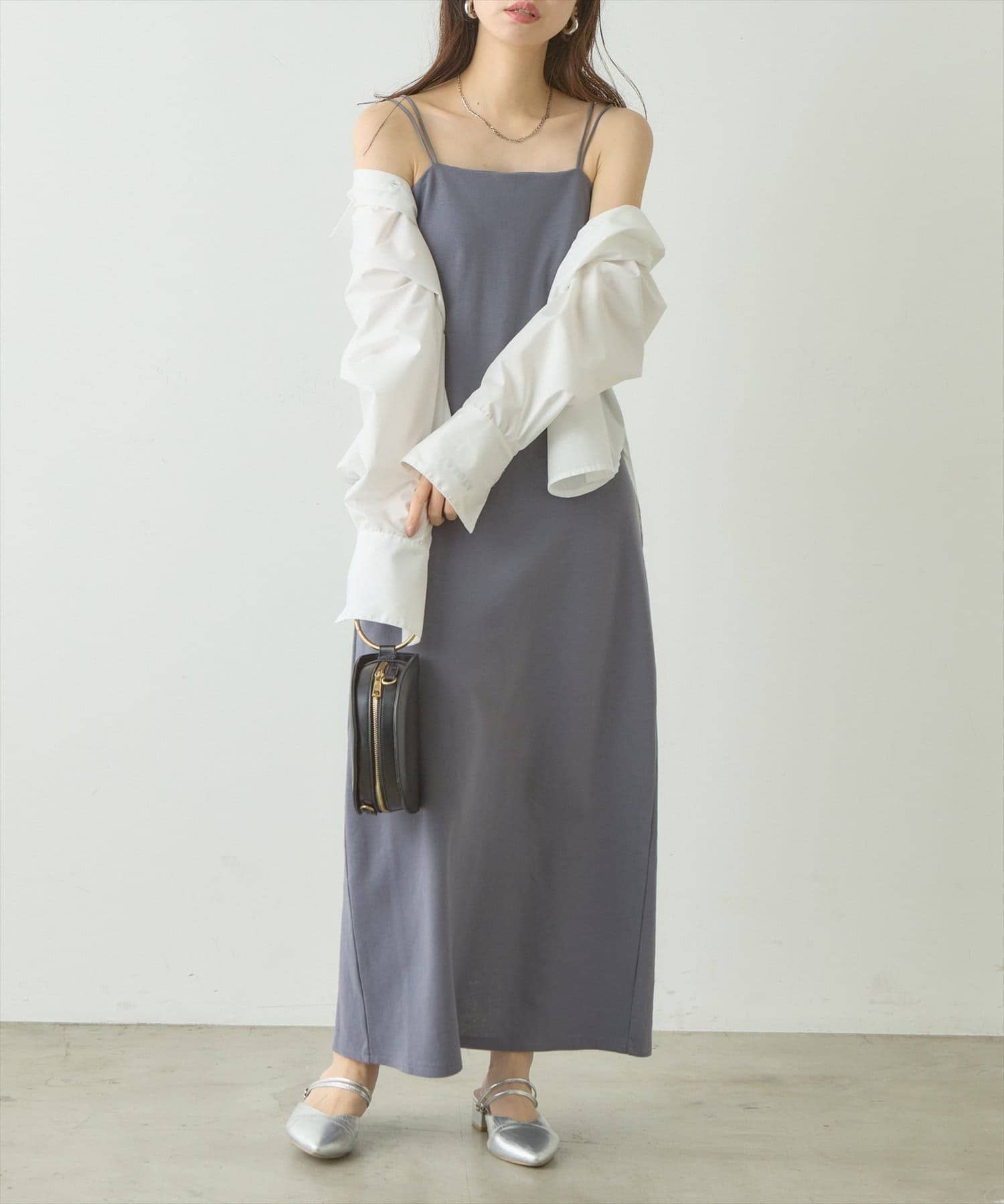 NICE CLAUP / OLIVE des OLIVE OUTLET(ナイスクラップ  / オリーブ デ オリーブ アウトレット) 【natural couturカップ付きカットソーキャミワンピース