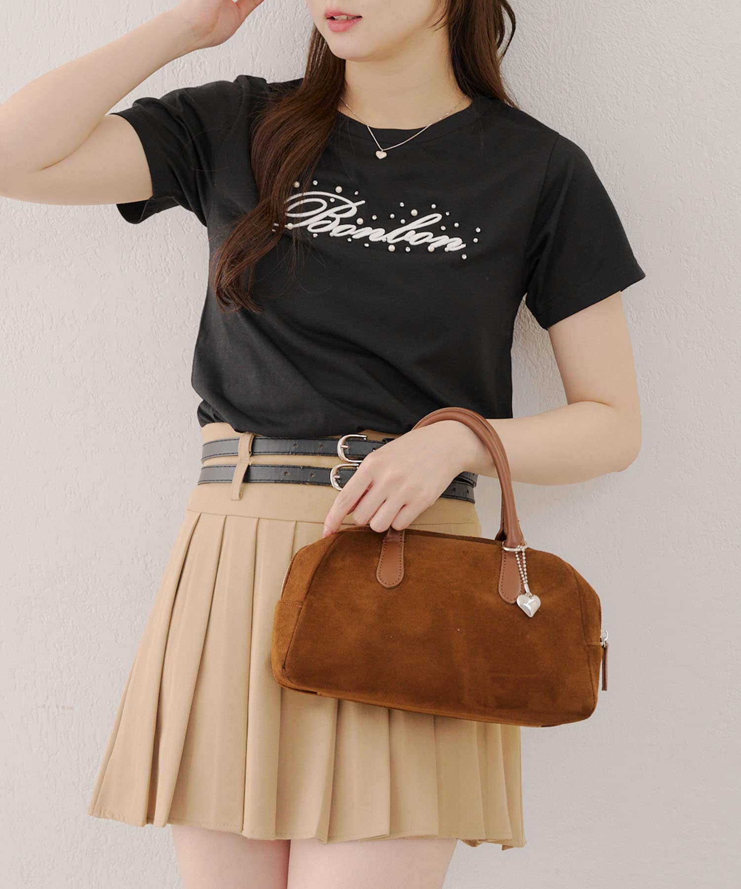 NICE CLAUP / OLIVE des OLIVE OUTLET(ナイスクラップ  / オリーブ デ オリーブ アウトレット) 【RMAF】ロゴ+パールT