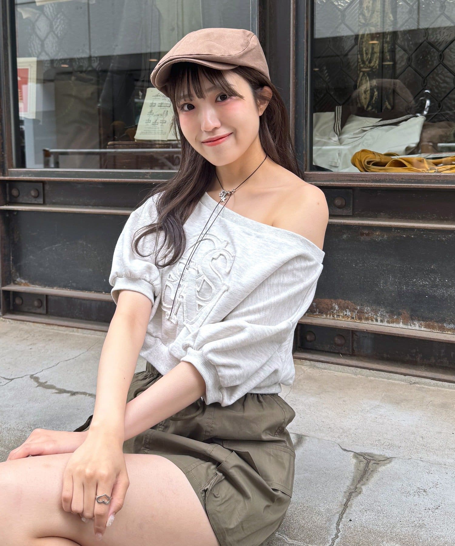 mline(エムライン) [mline]半袖ロゴスウェット