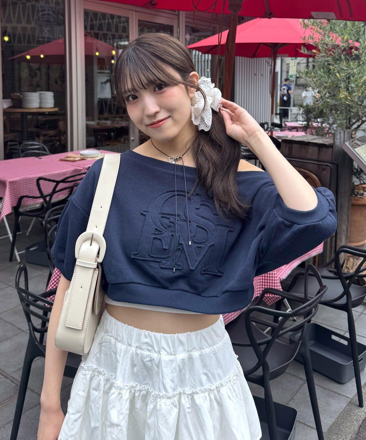 mline(エムライン) [mline]半袖ロゴスウェット