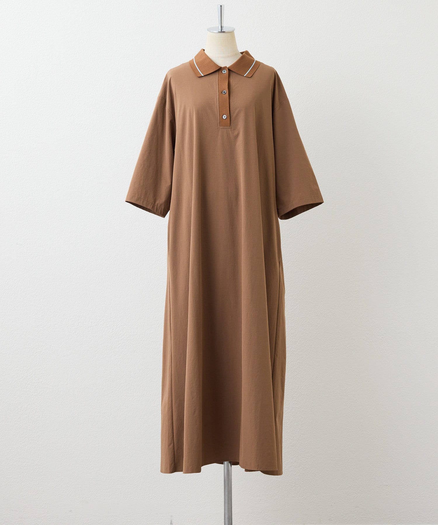 ear PAPILLONNER(イア パピヨネ) 《動画あり/速乾/リラックス》ポロ襟ワンピース【SUM1 STYLE(スミスタイル)】