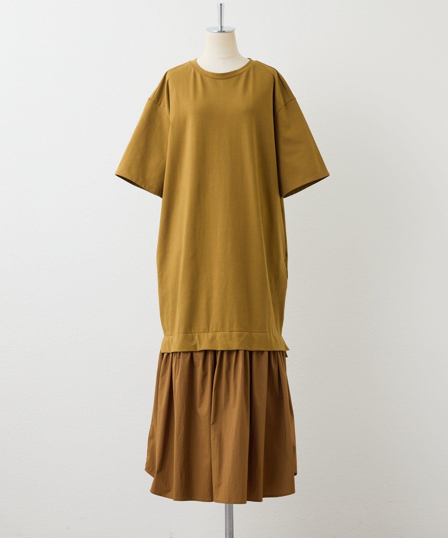 ear PAPILLONNER(イア パピヨネ) 《動画あり/1枚完結/リラックス/伸縮性》ドッキングワンピース【SUM1 STYLE(スミスタイル)】