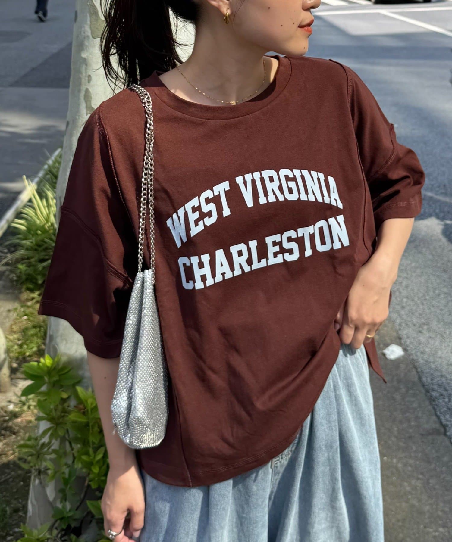 CIAOPANIC TYPY(チャオパニックティピー) USAコットン切替プリントTee