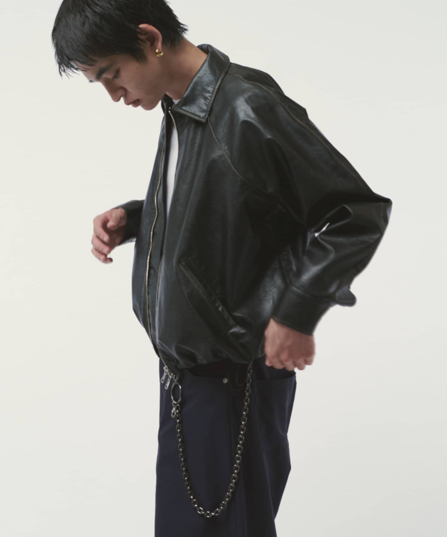 Lui's(ルイス)24AW シンセティックレザーブルゾン Lui's（ルイス）の「シンセティックレザーブルゾン（ブルゾン