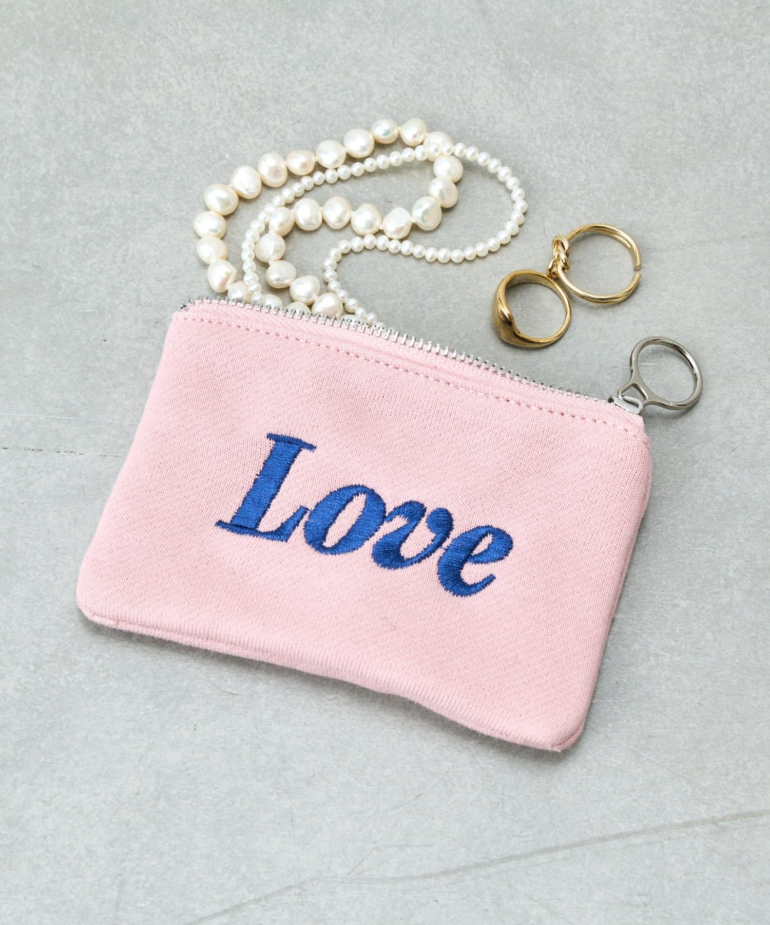 BIRTHDAY BAR(バースデイバー) スウェットロゴ刺繍ミニポーチ