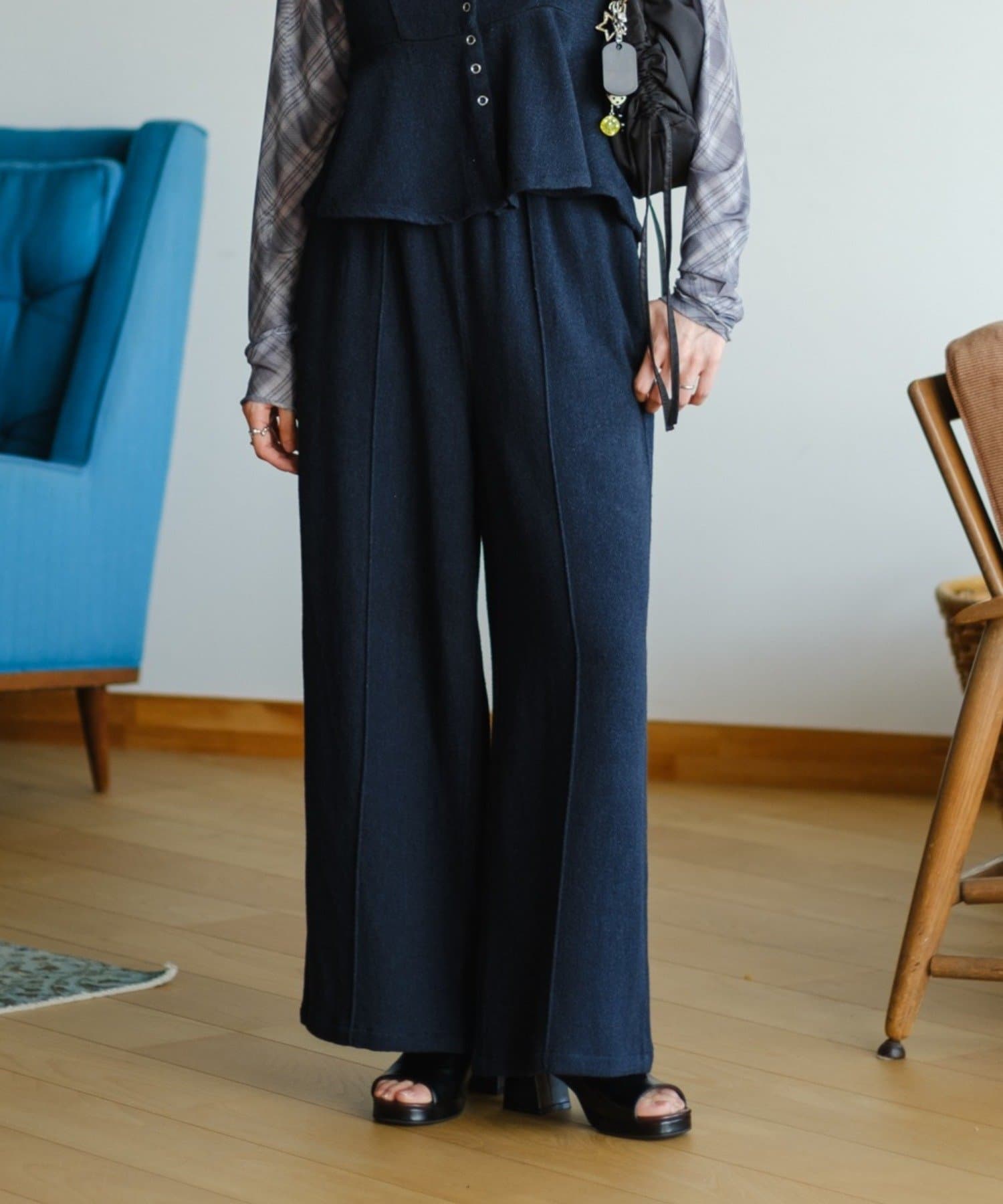 OUTLET(アウトレット) 【Kastane】デニムライクワイドパンツ