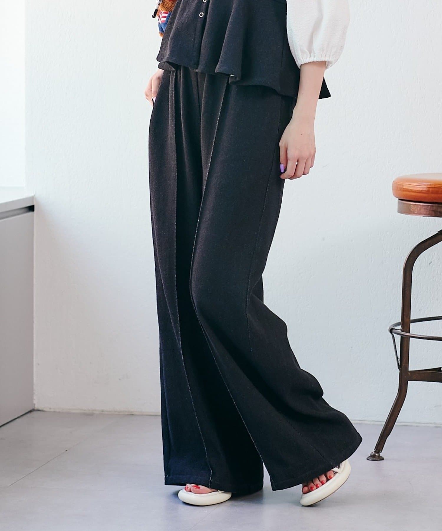 OUTLET(アウトレット) 【Kastane】デニムライクワイドパンツ