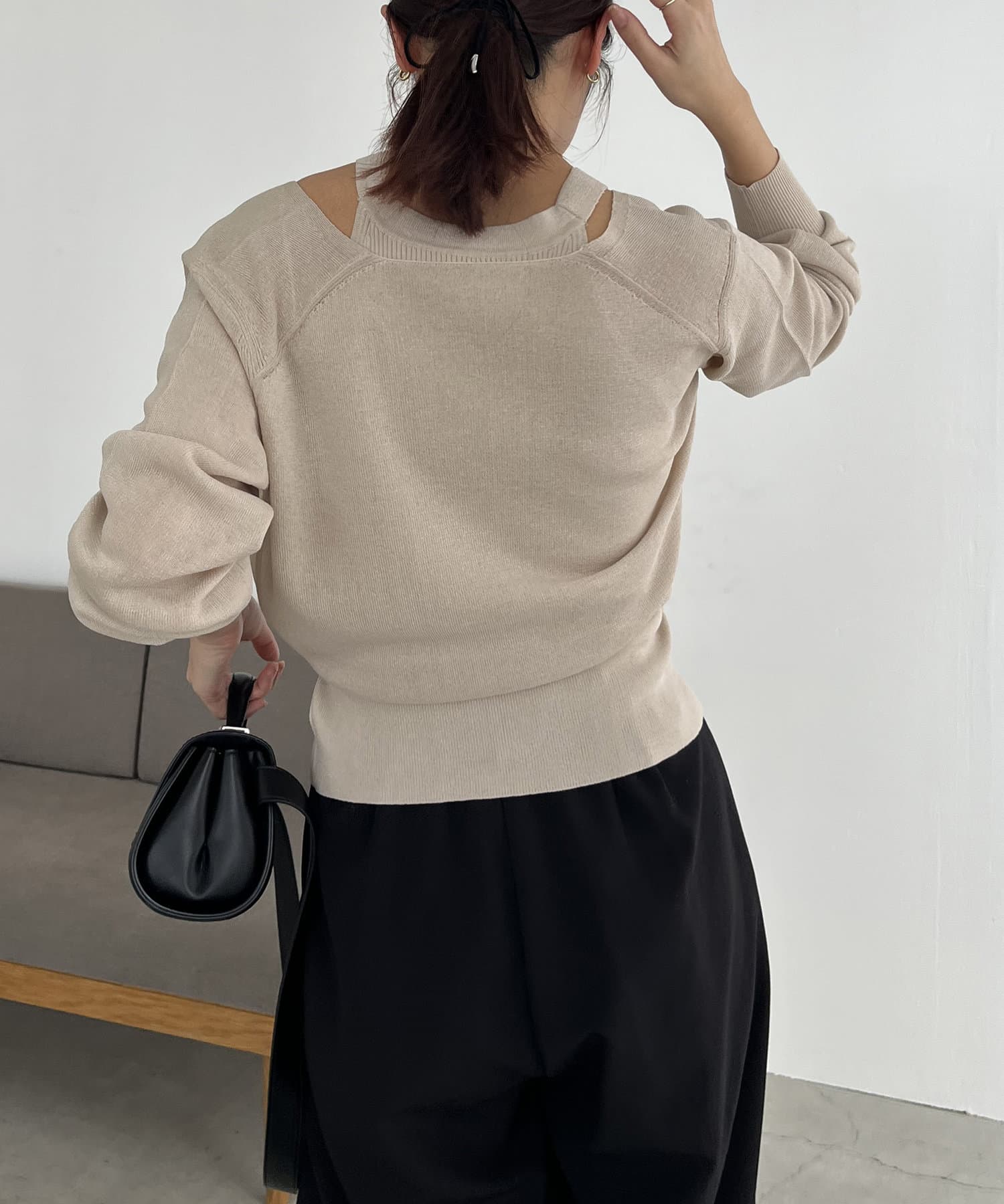OUTLET(アウトレット) 【CAPRICIEUX LE'MAGE】タンクSETアシメカーディガン