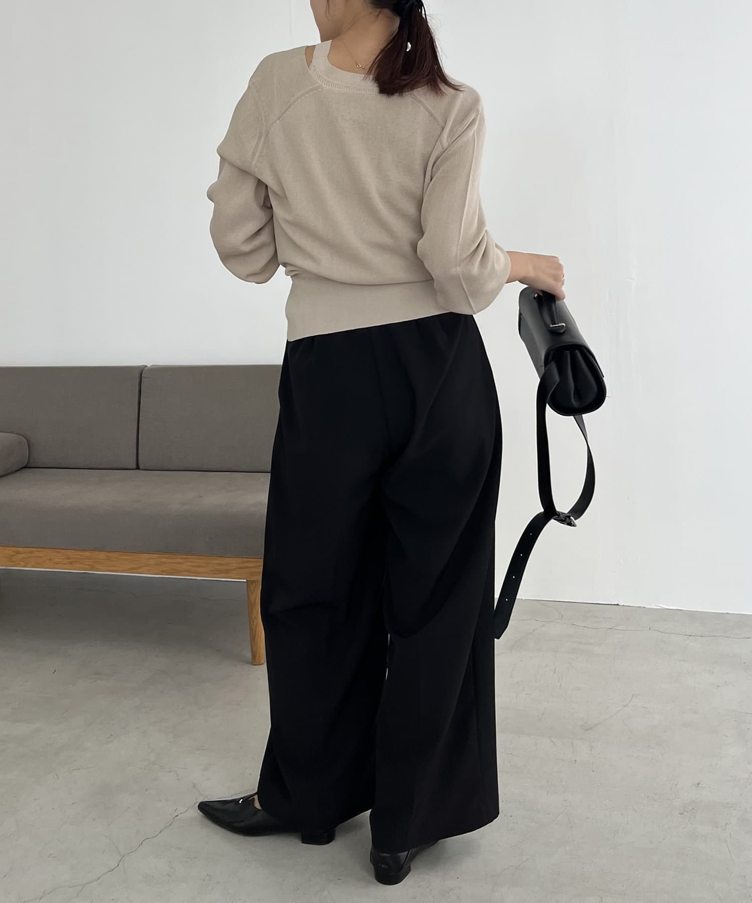 OUTLET(アウトレット) 【CAPRICIEUX LE'MAGE】タンクSETアシメカーディガン