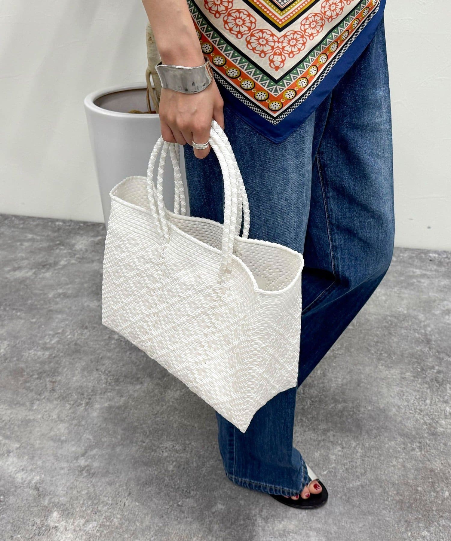 メルカドバッグ カゴバッグ ファミリア メルカドバッグ カゴバッグ緑大