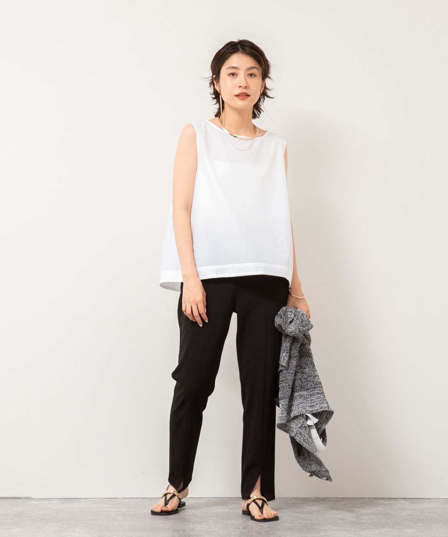 エクセルテックタンブラーノースリーブブラウス | NOLLEY'S(ノーリーズ