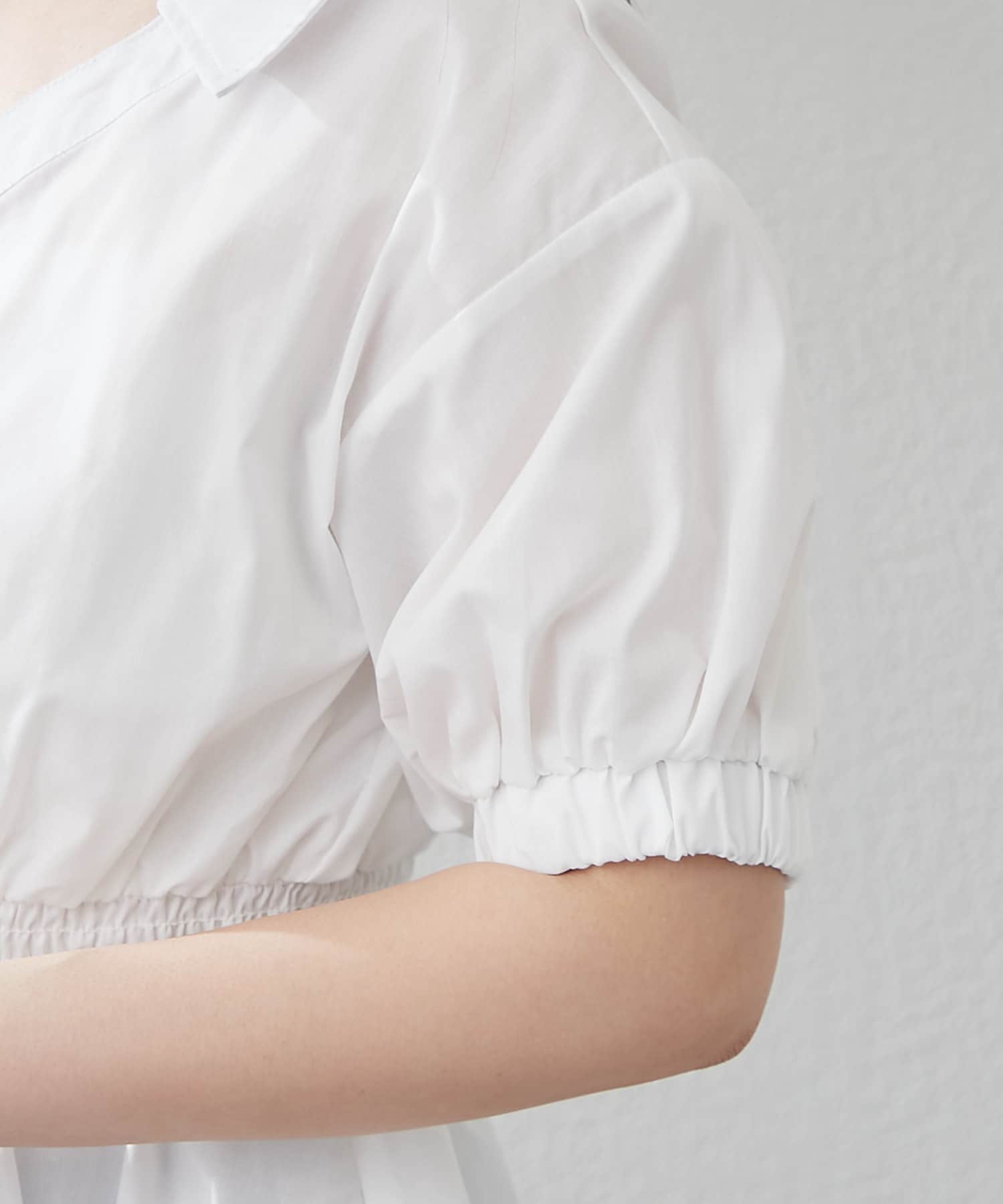 Remind me and forever(リマインドミーアンドフォーエバー) 【スタイルアップ効果抜群】スキッパー半袖ブラウス